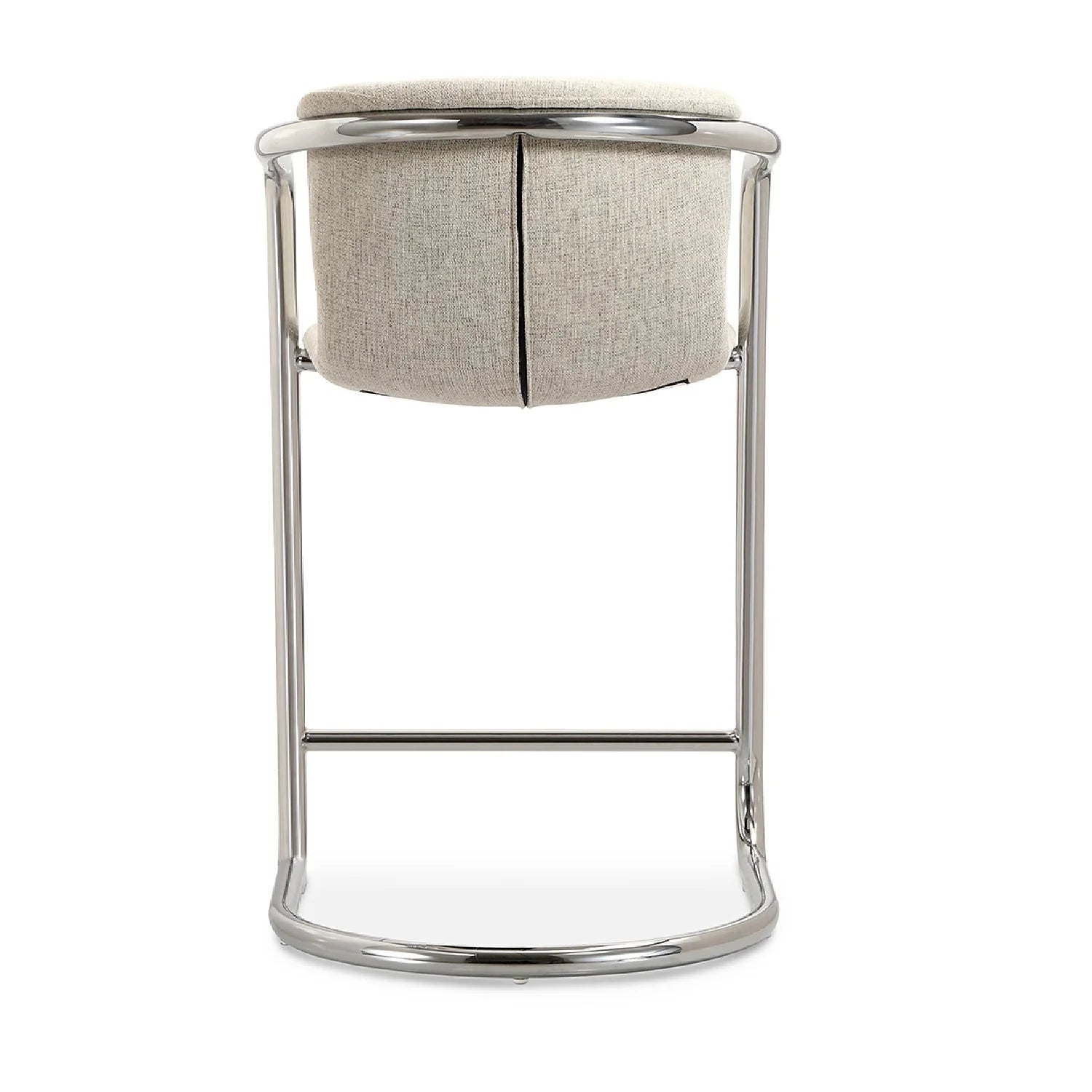 Luxury Upholstered Modern Cantilevered Counter Stool Set European Style for Villa