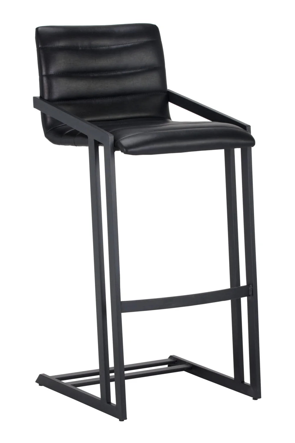 Luxury Upholstered Modern Channel-Tufted Bar Stool European Style for Villa
