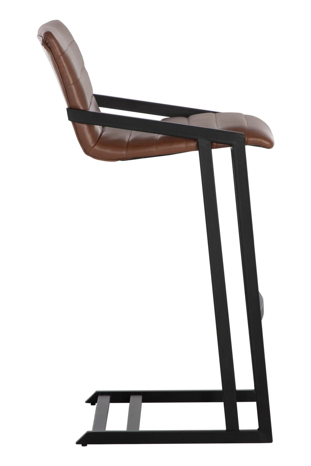 Luxury Upholstered Modern Channel-Tufted Bar Stool European Style for Villa