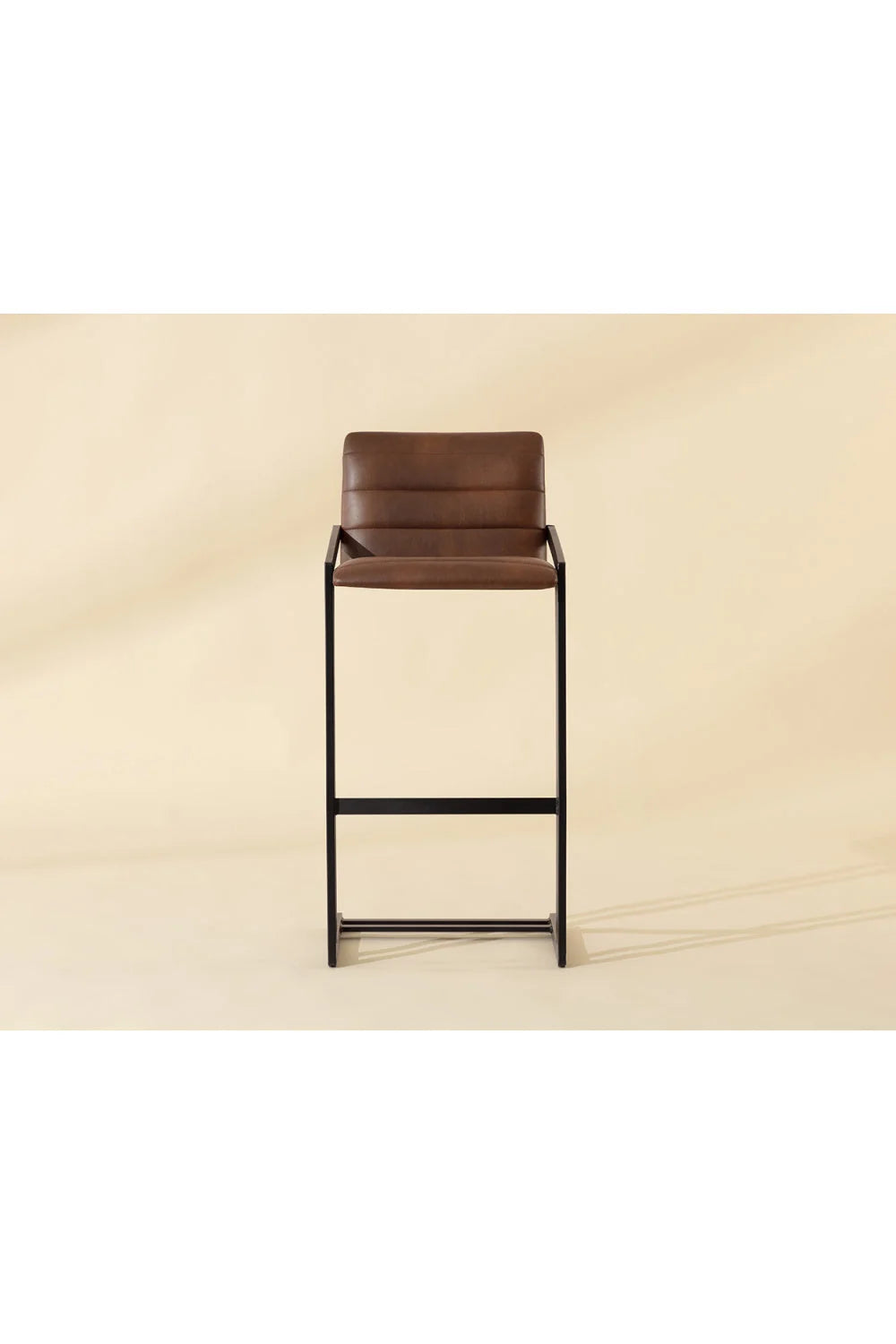 Luxury Upholstered Modern Channel-Tufted Bar Stool European Style for Villa