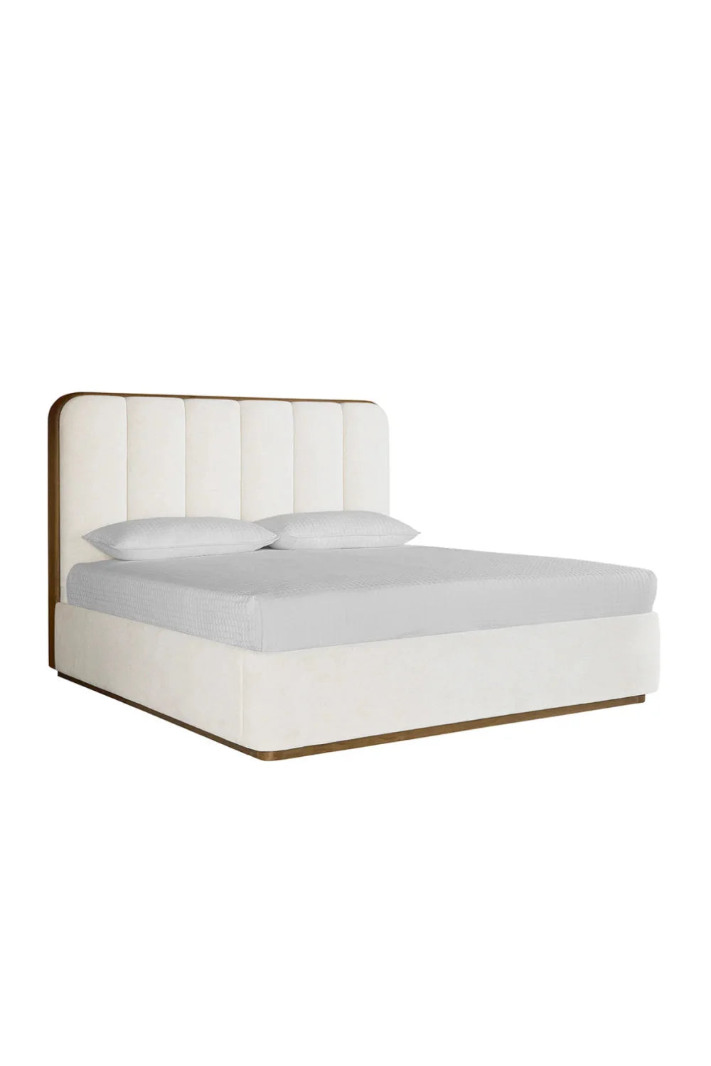 Luxury Upholstered Modern Channel Tufted Bed European Style for Villa
