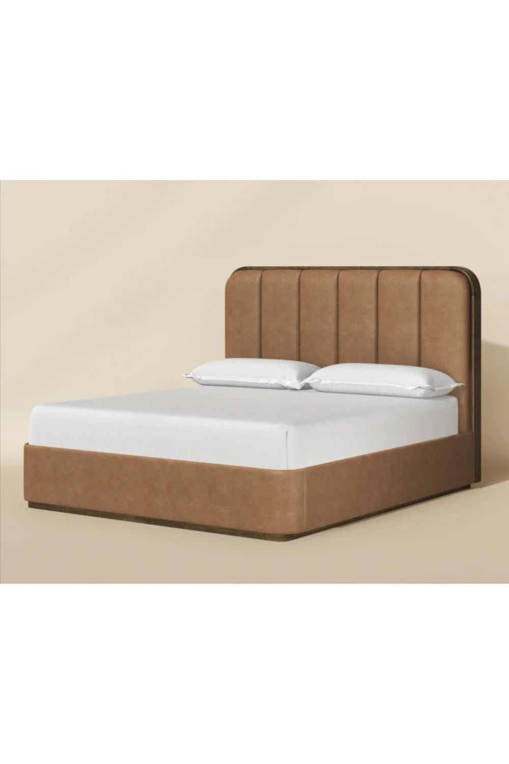 Luxury Upholstered Modern Channel Tufted Bed European Style for Villa