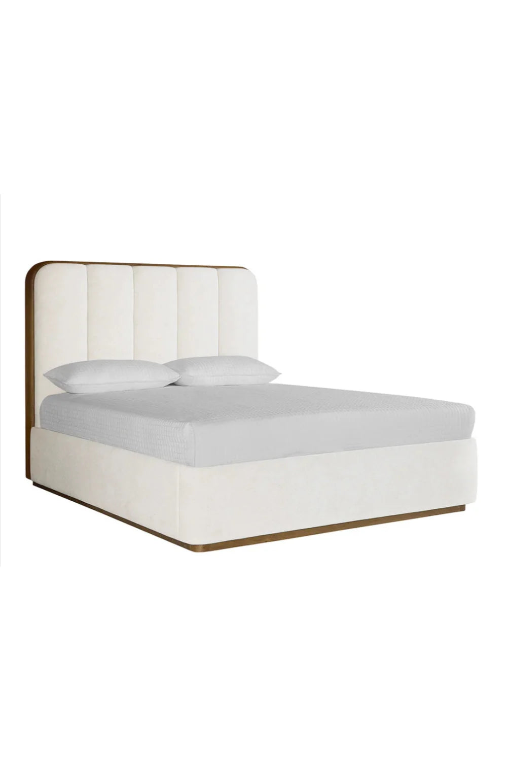 Luxury Upholstered Modern Channel Tufted Bed European Style for Villa