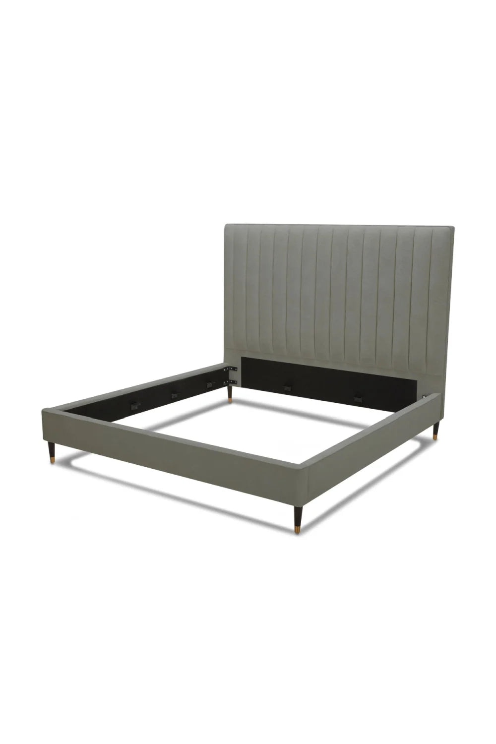 Luxury Upholstered Modern Channel Tufted Bed European Style for Villa