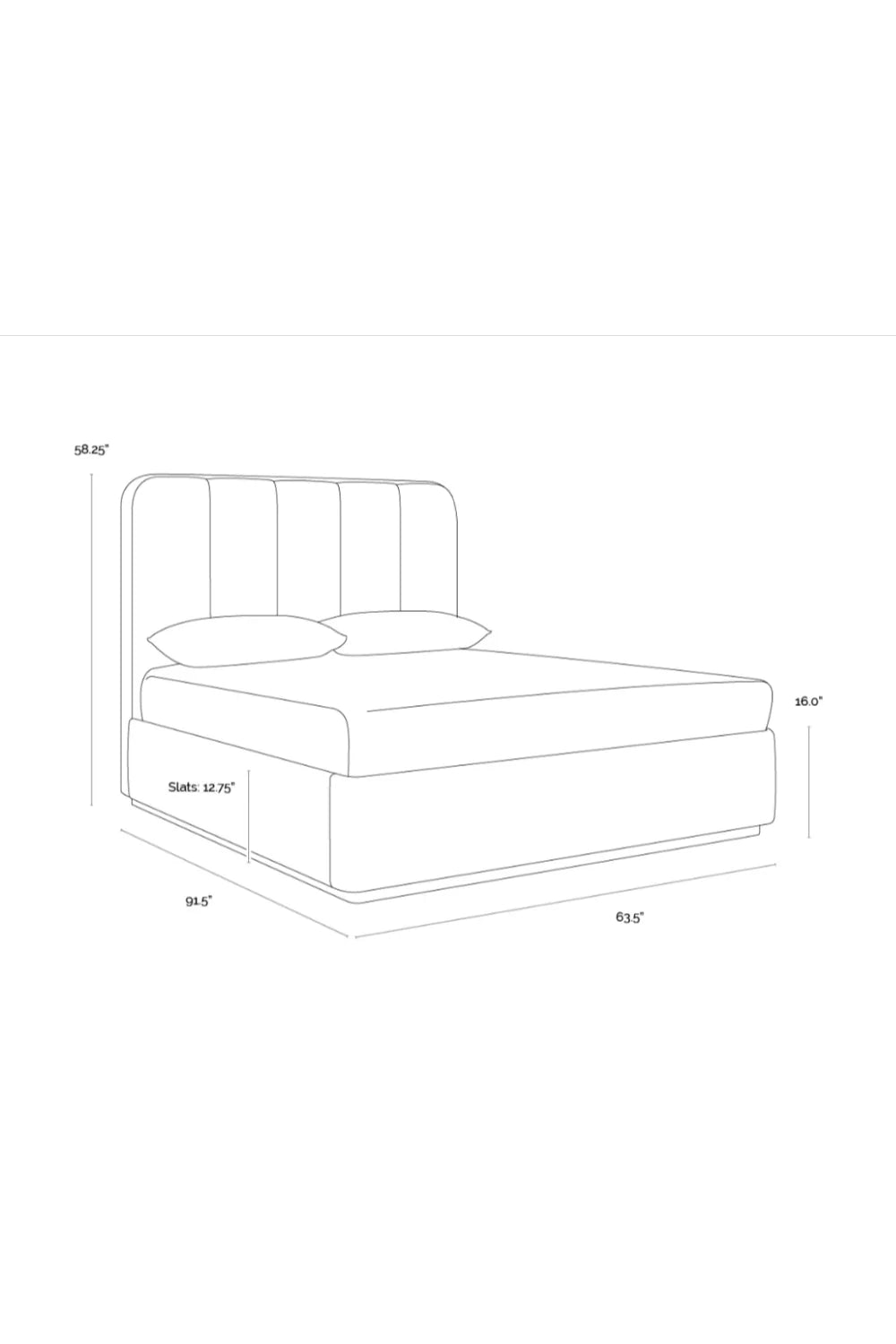 Luxury Upholstered Modern Channel Tufted Bed European Style for Villa