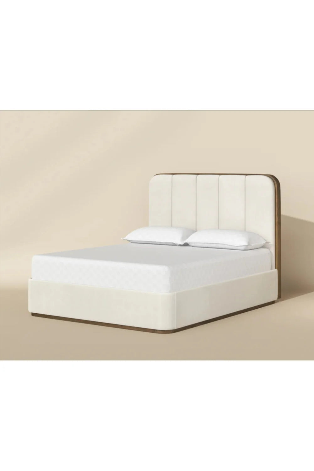 Luxury Upholstered Modern Channel Tufted Bed European Style for Villa