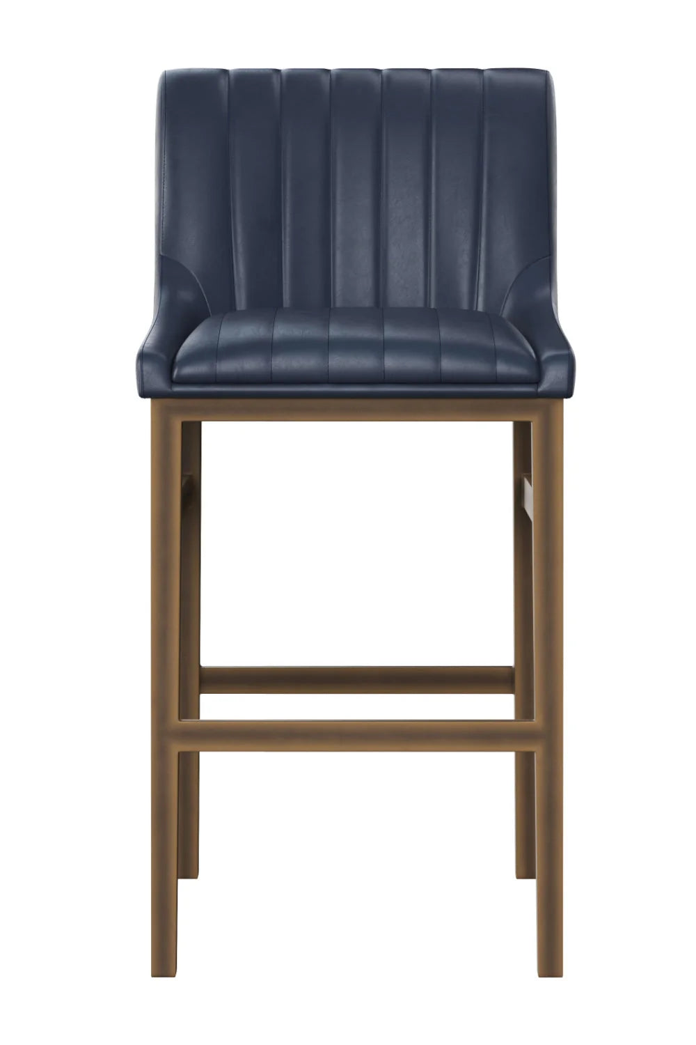 Luxury Upholstered Modern Channeled Bar Stool European Style for Villa