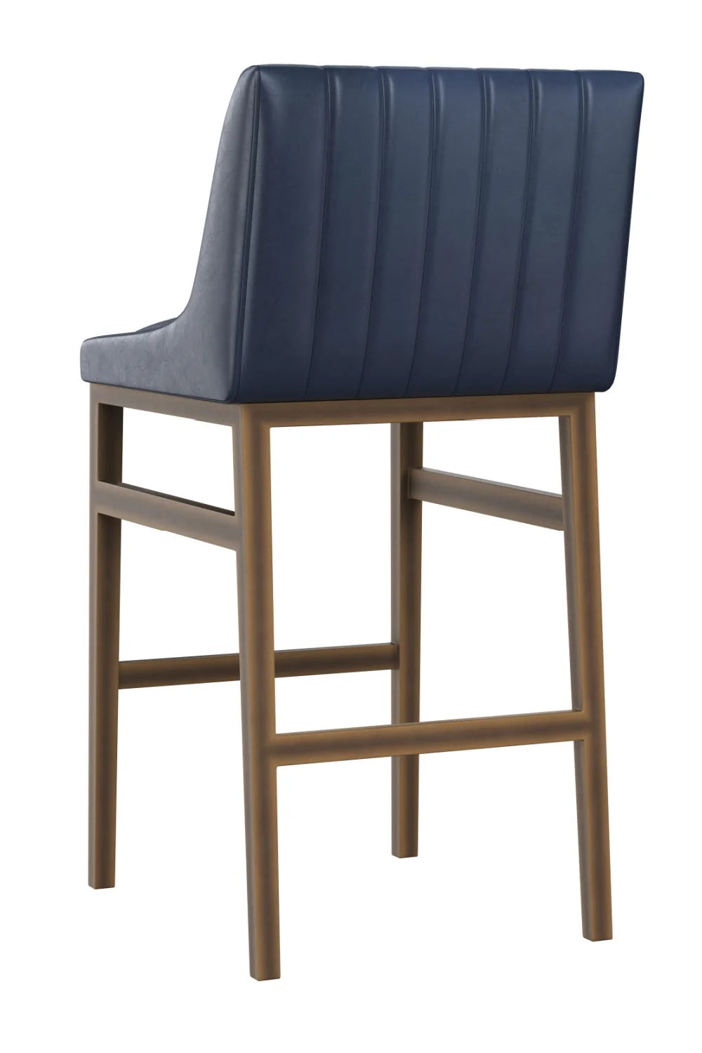 Luxury Upholstered Modern Channeled Bar Stool European Style for Villa