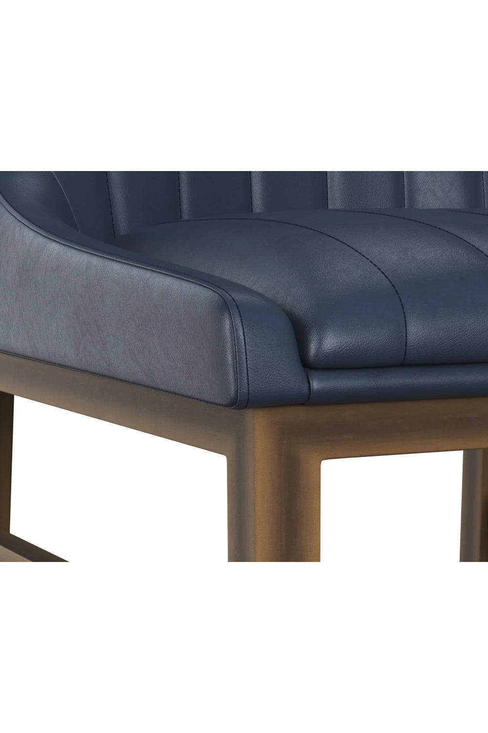 Luxury Upholstered Modern Channeled Bar Stool European Style for Villa
