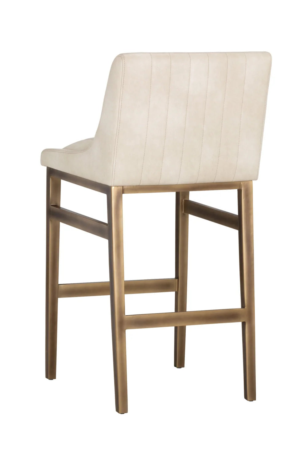 Luxury Upholstered Modern Channeled Bar Stool European Style for Villa