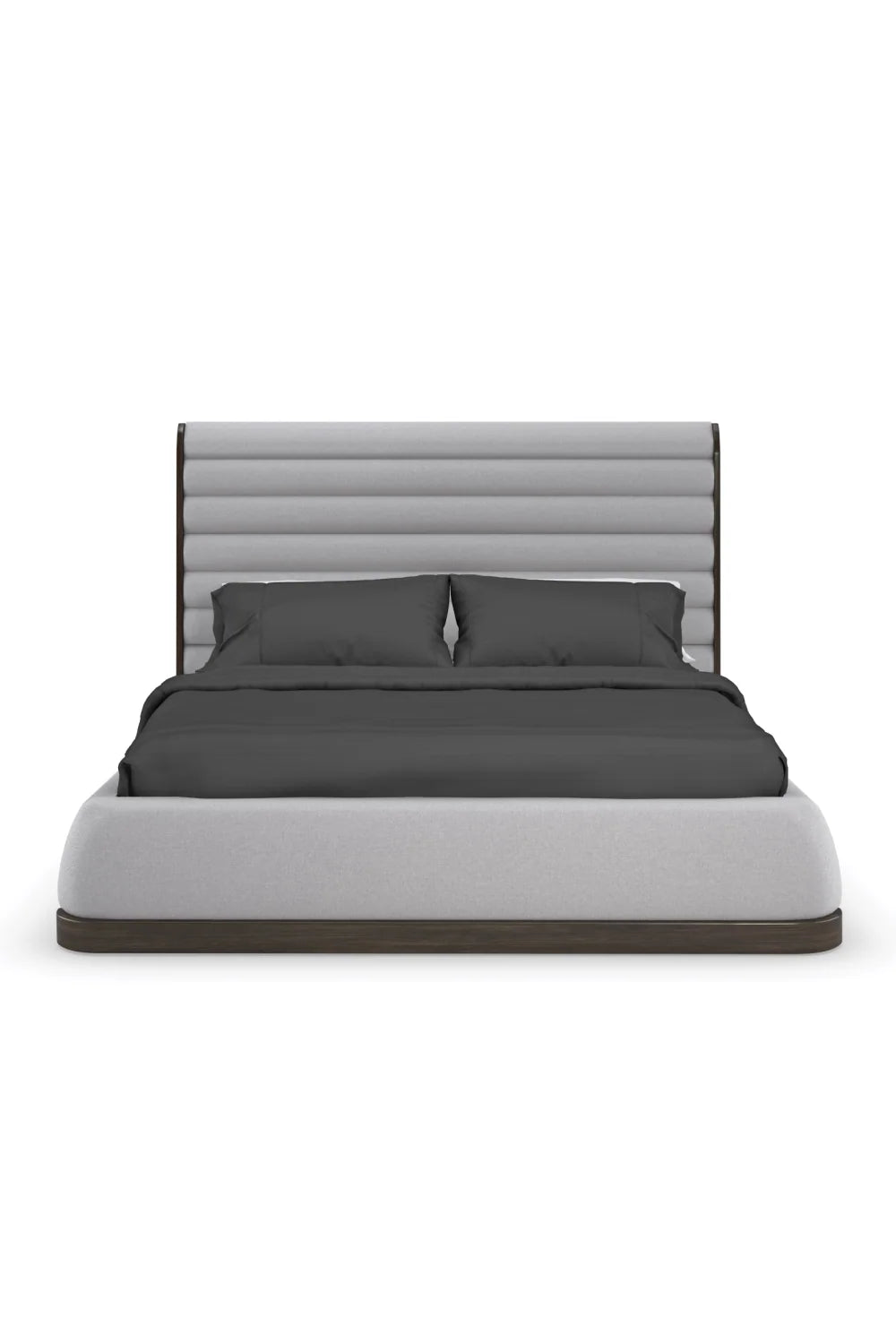 Luxury Upholstered Modern Channeled Bed European Style for Villa