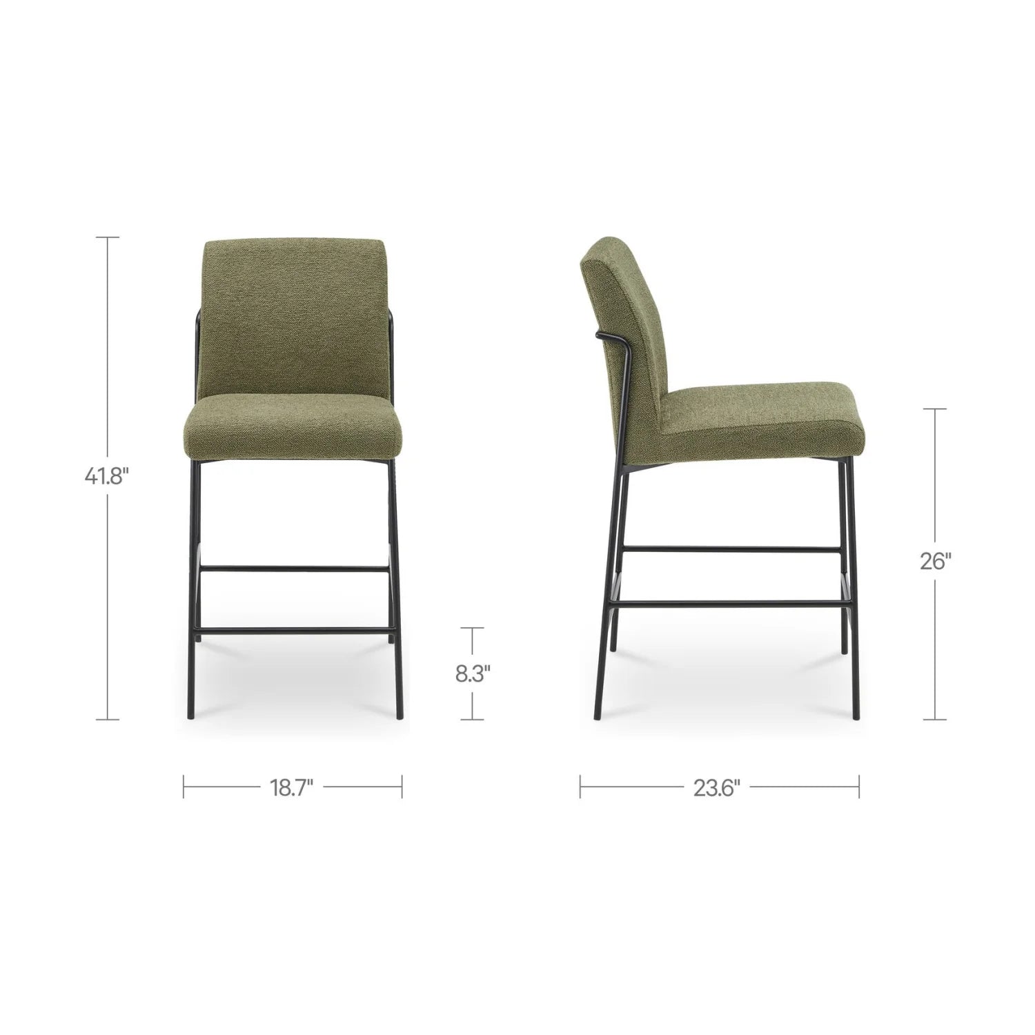 Luxury Upholstered Modern Counter Stool European Style for Villa