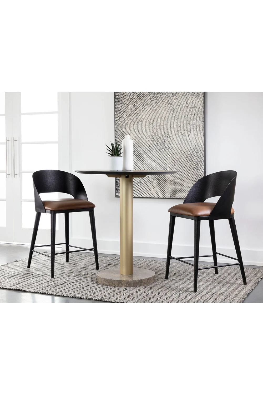 Luxury Upholstered Modern Counter Stool European Style for Villa