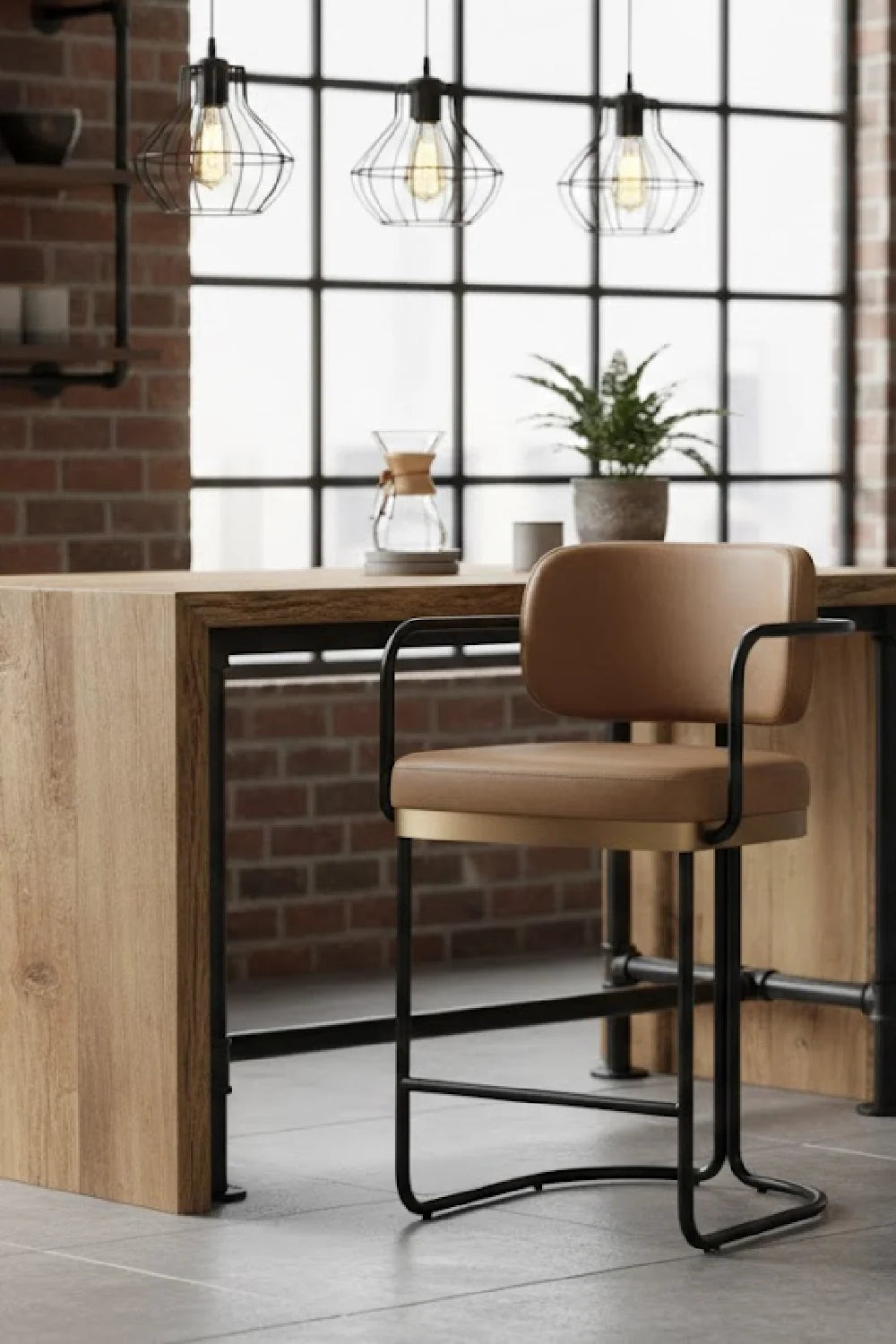 Luxury Upholstered Modern Counter Stool European Style for Villa