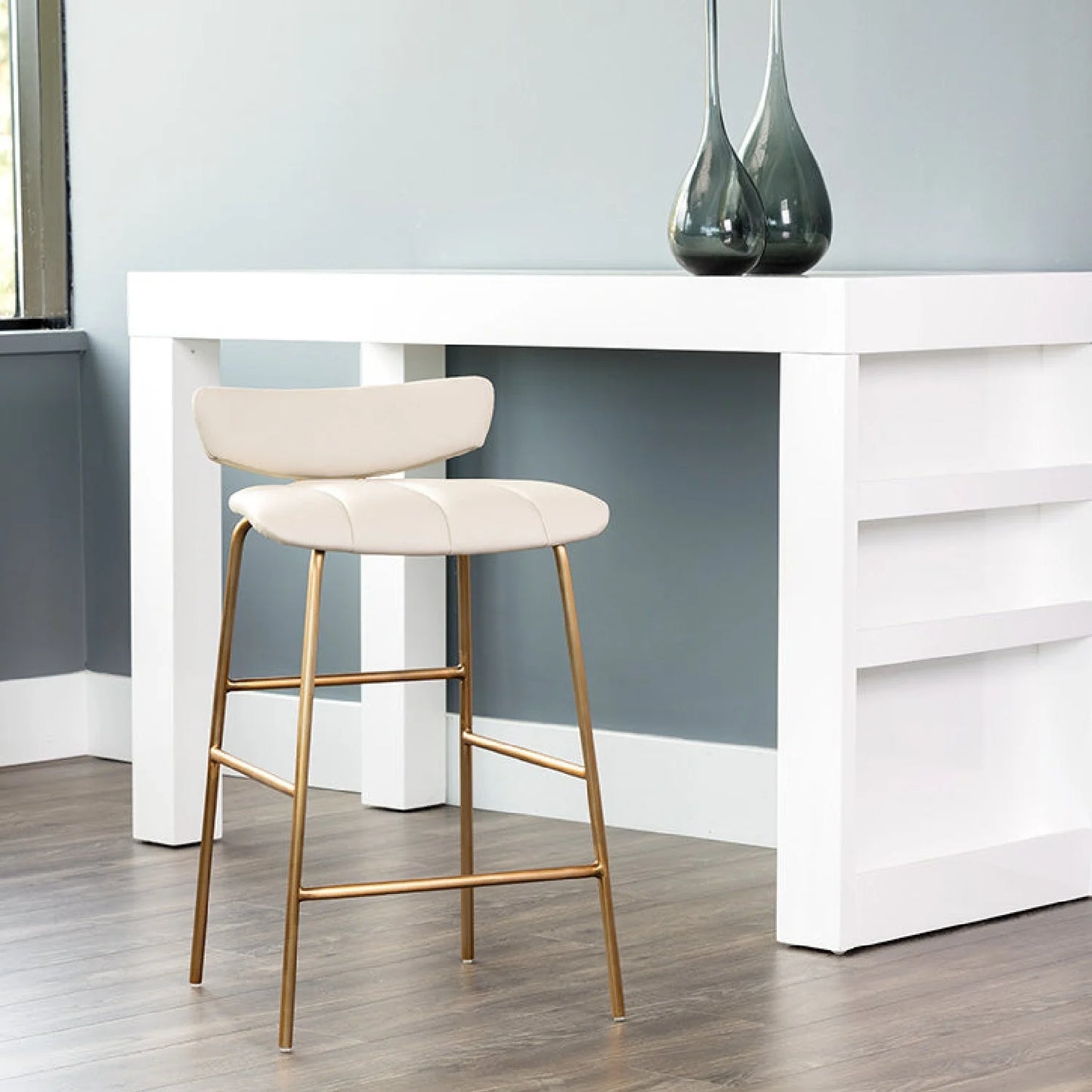 Luxury Upholstered Modern Counter Stool European Style for Villa