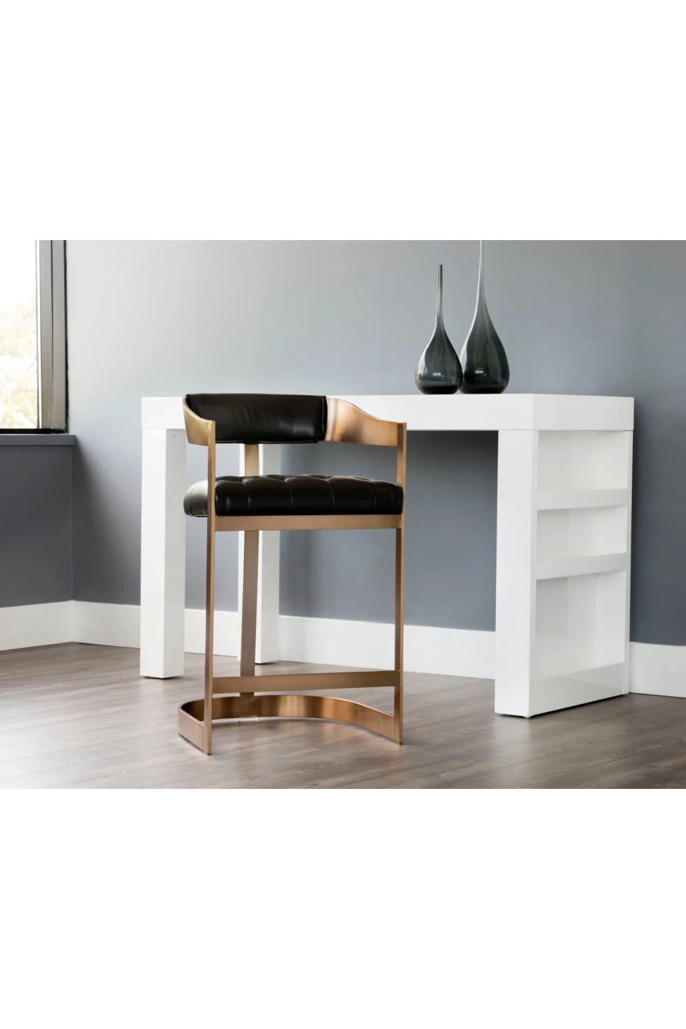 Luxury Upholstered Modern Counter Stool European Style for Villa