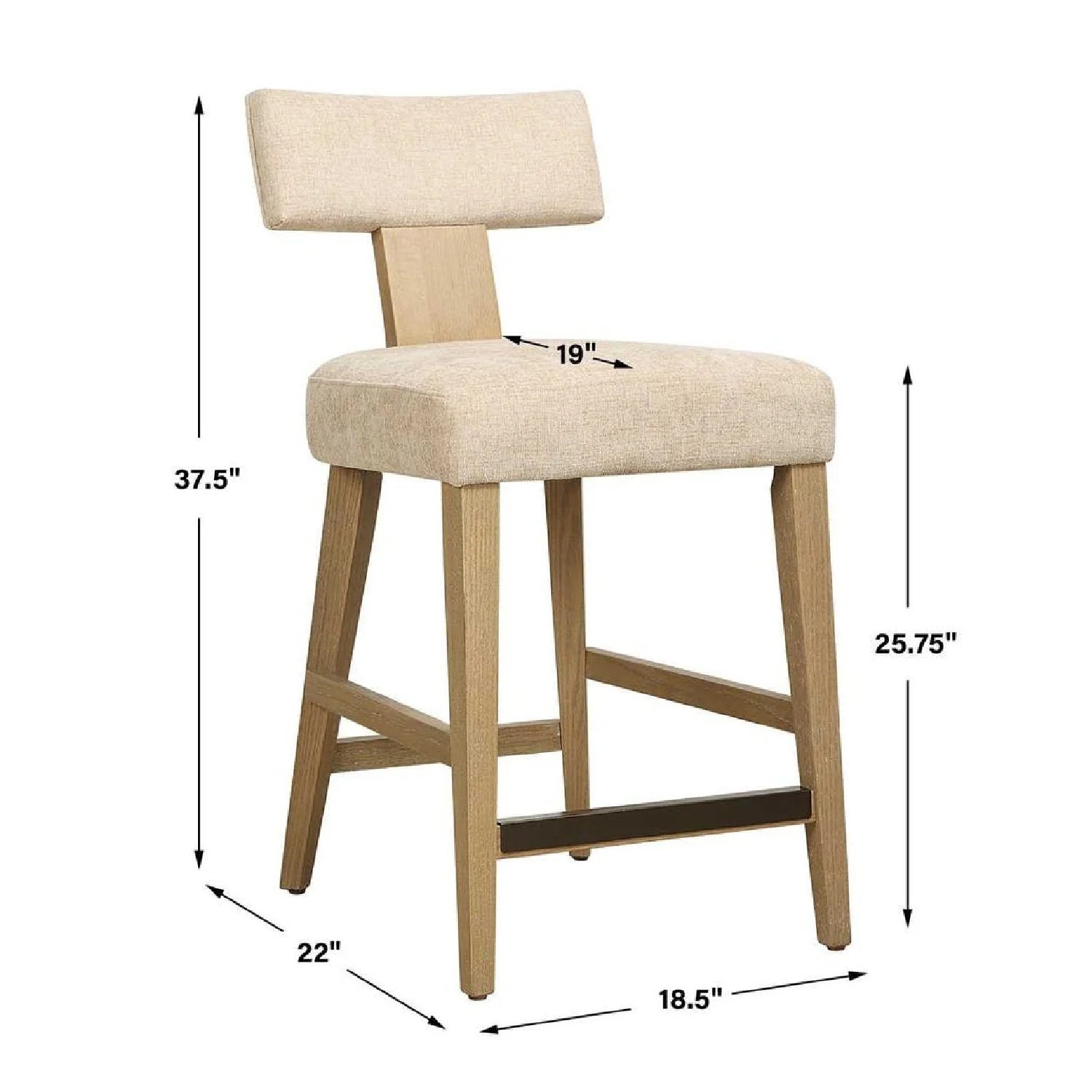 Luxury Upholstered Modern Counter Stool European Style for Villa