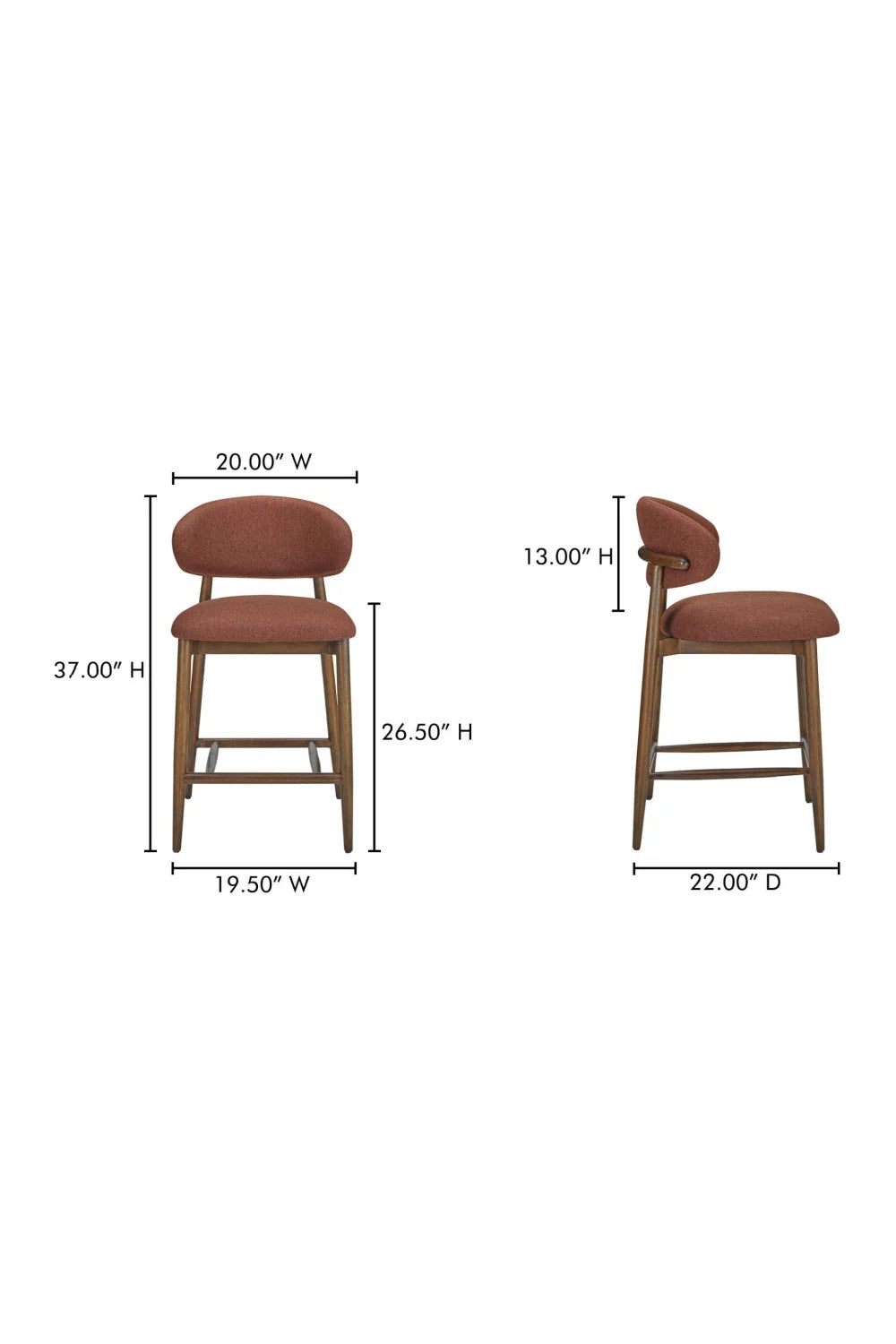 Luxury Upholstered Modern Counter Stool European Style for Villa