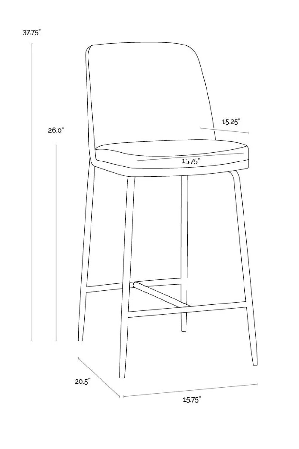 Luxury Upholstered Modern Counter Stool European Style for Villa