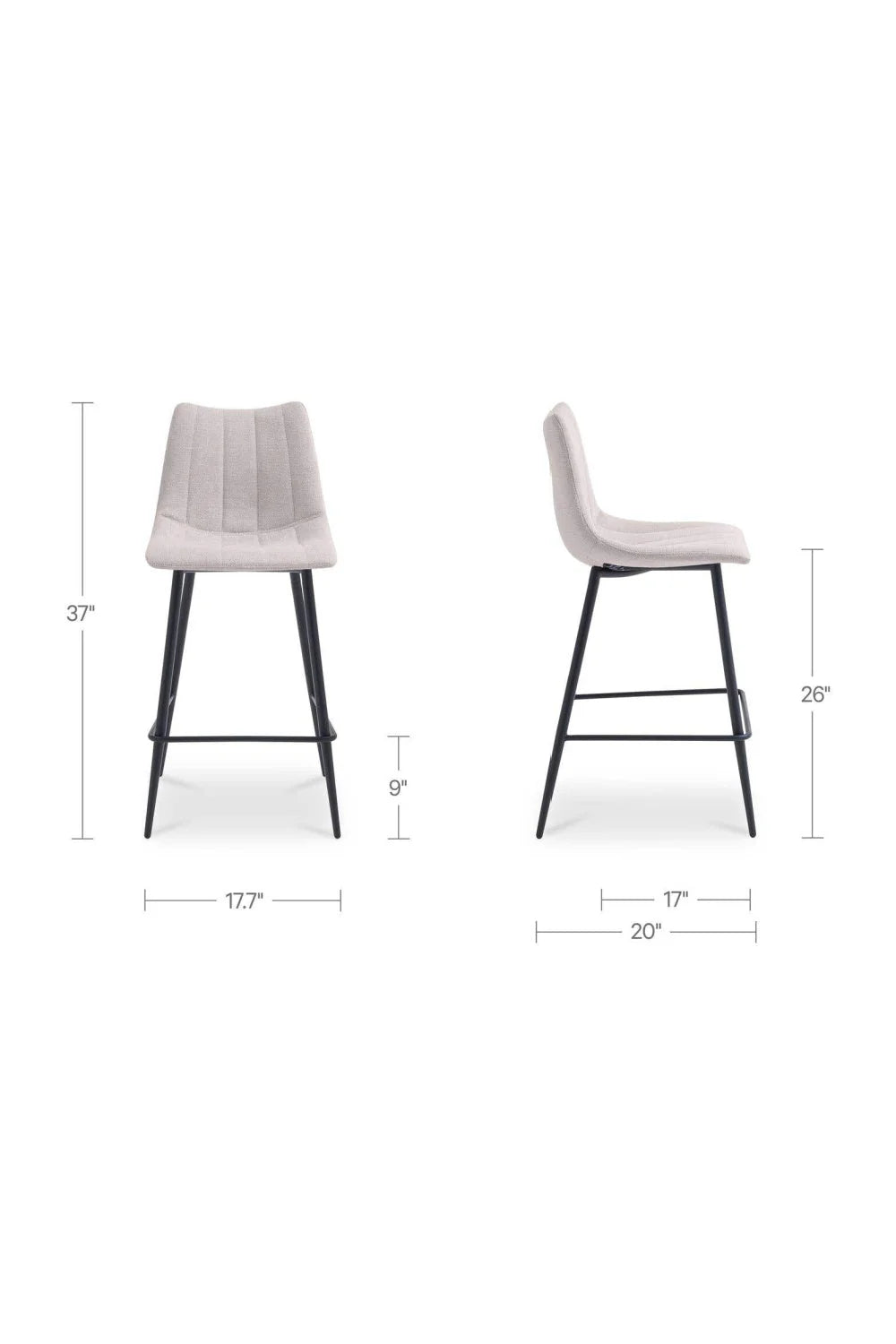 Luxury Upholstered Modern Counter Stool European Style for Villa