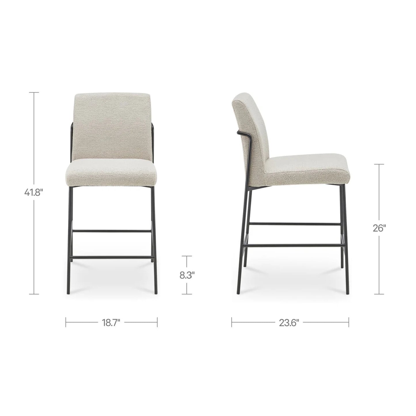 Luxury Upholstered Modern Counter Stool European Style for Villa