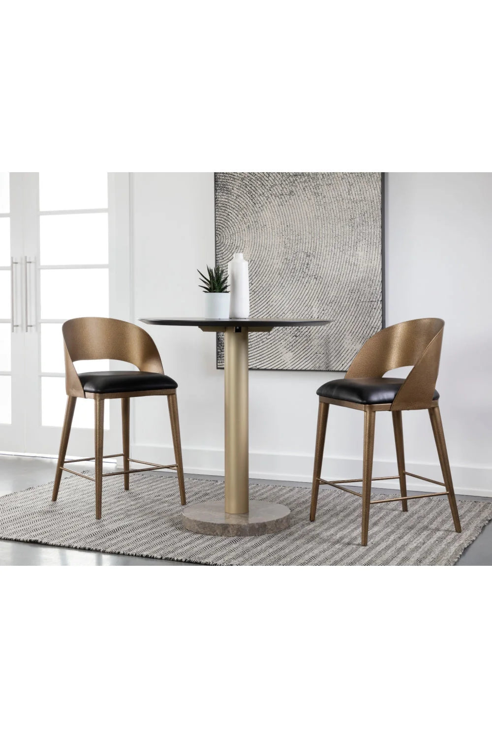 Luxury Upholstered Modern Counter Stool European Style for Villa