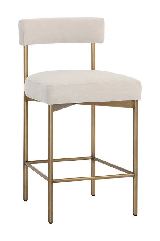 Luxury Upholstered Modern Counter Stool European Style for Villa