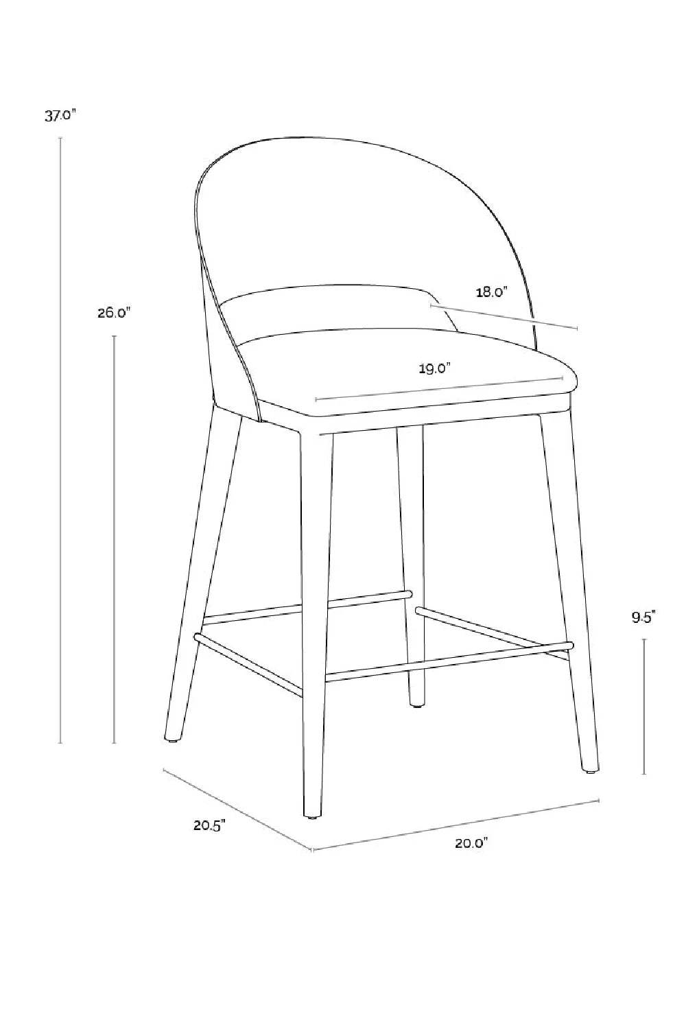 Luxury Upholstered Modern Counter Stool European Style for Villa