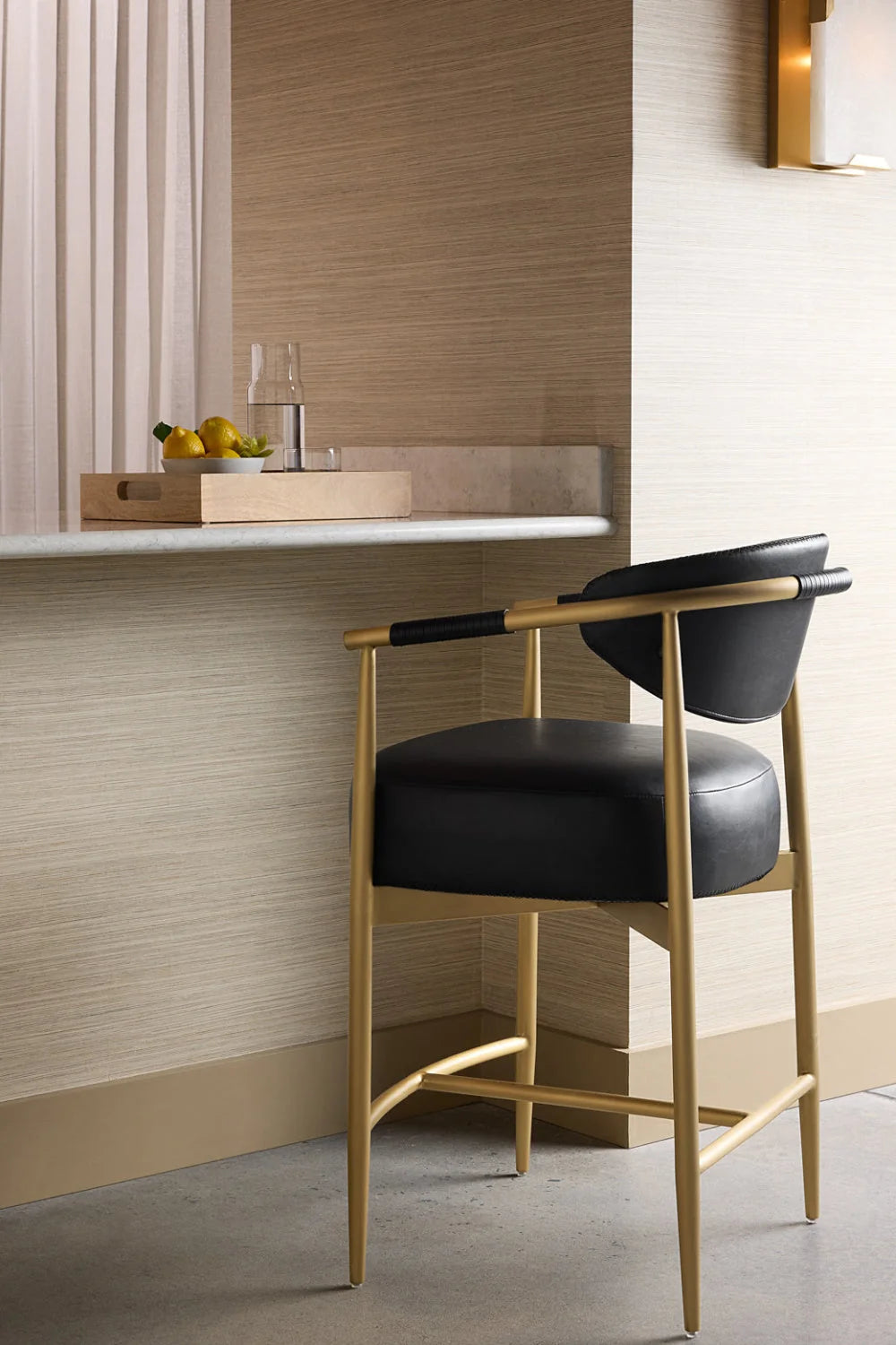Luxury Upholstered Modern Counter Stool European Style for Villa