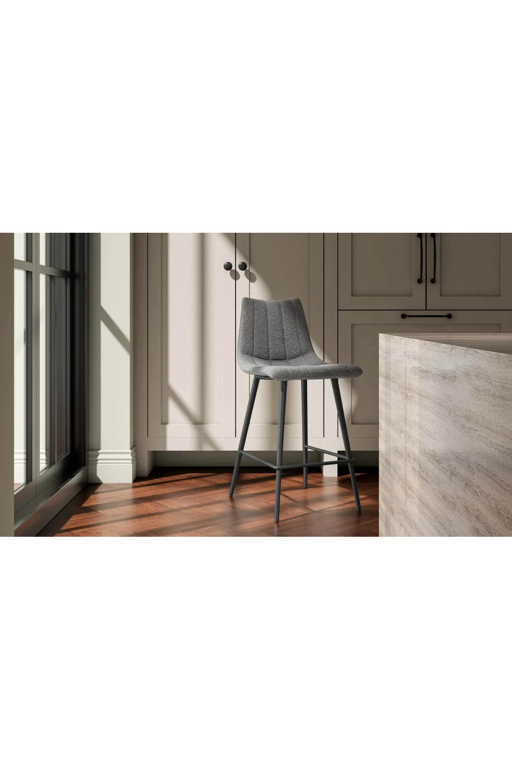 Luxury Upholstered Modern Counter Stool European Style for Villa