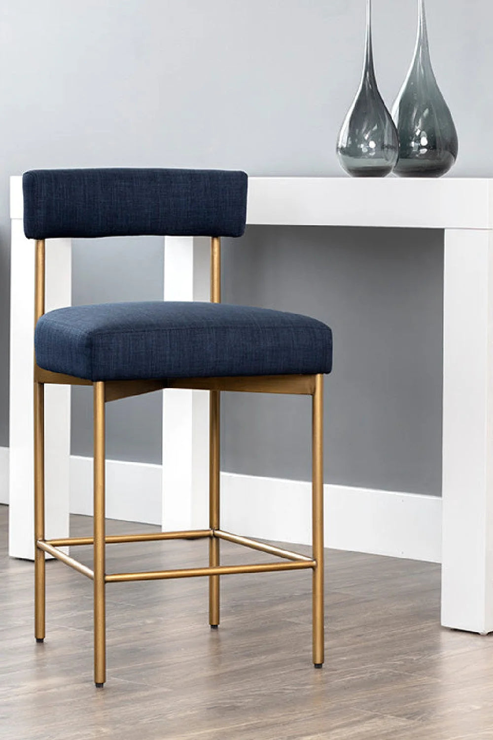 Luxury Upholstered Modern Counter Stool European Style for Villa
