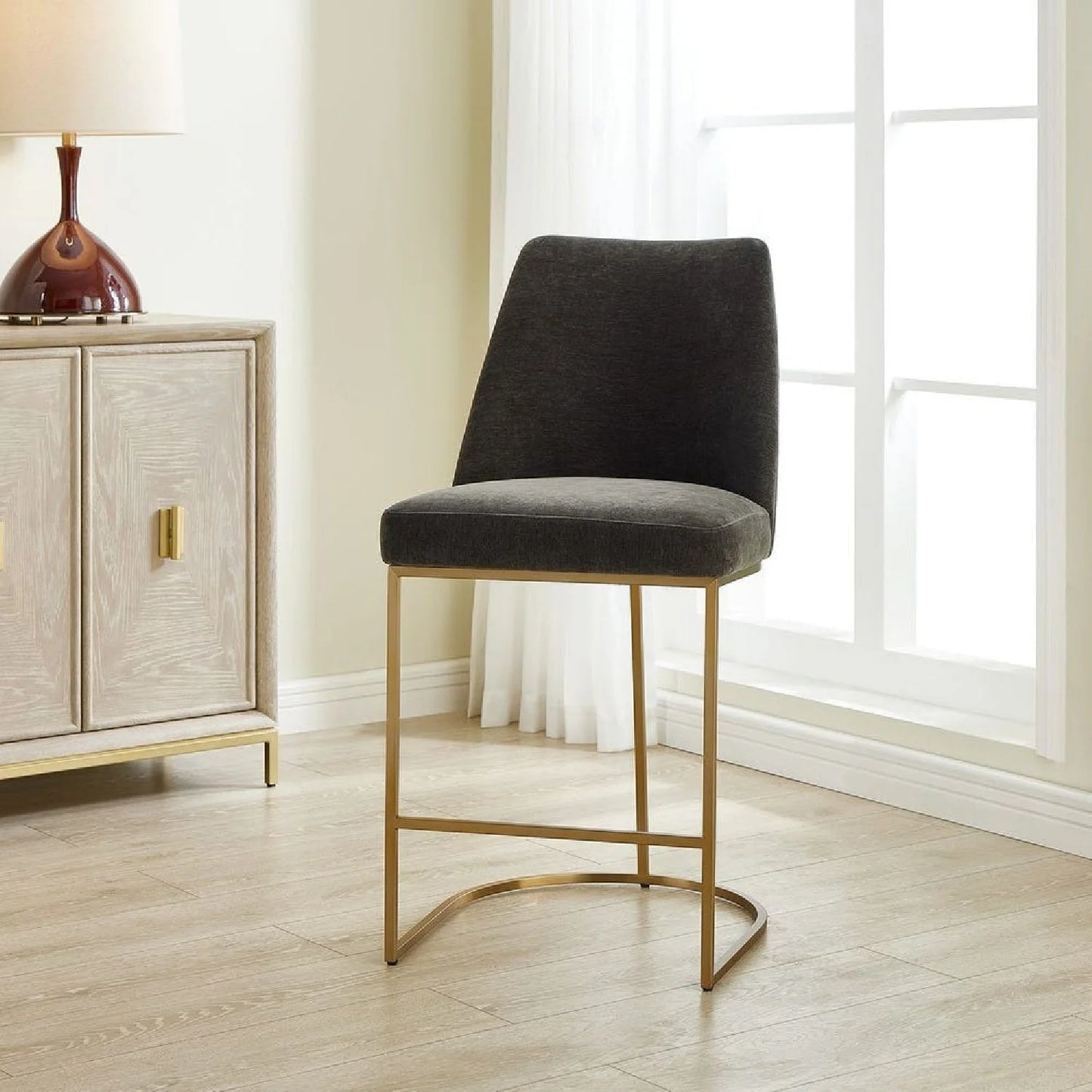 Luxury Upholstered Modern Counter Stool European Style for Villa