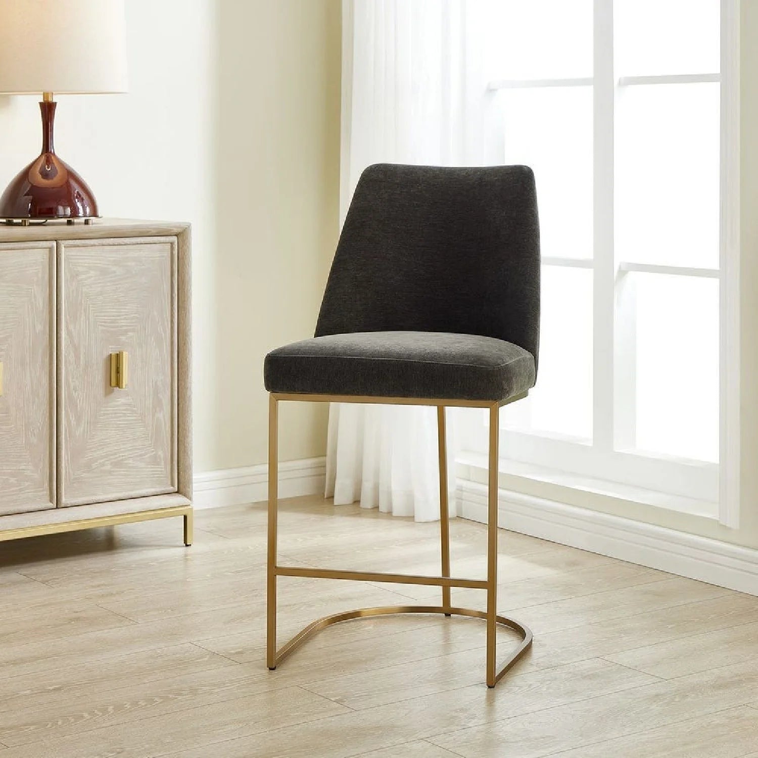 Luxury Upholstered Modern Counter Stool European Style for Villa