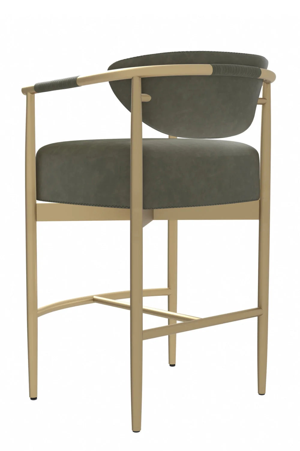 Luxury Upholstered Modern Counter Stool European Style for Villa