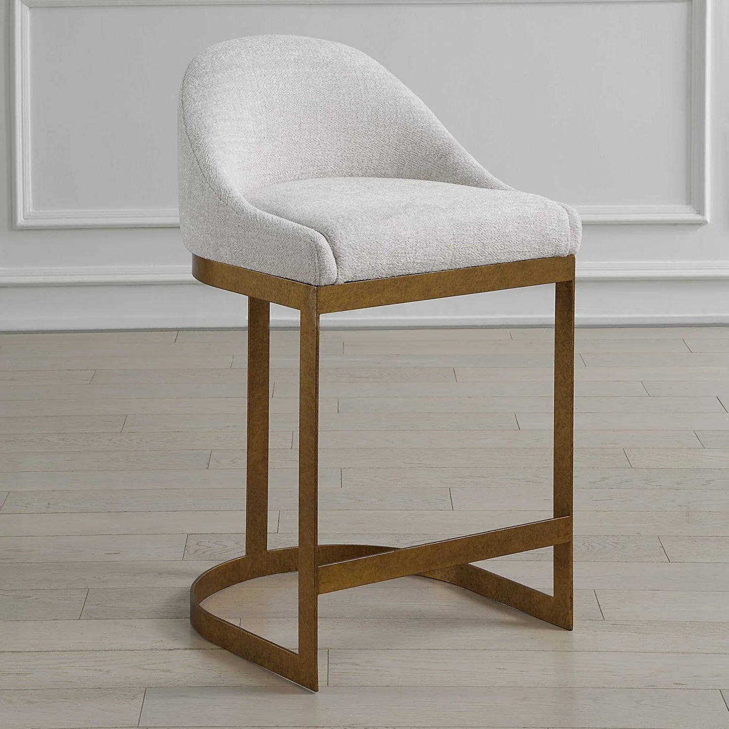 Luxury Upholstered Modern Counter Stool European Style for Villa