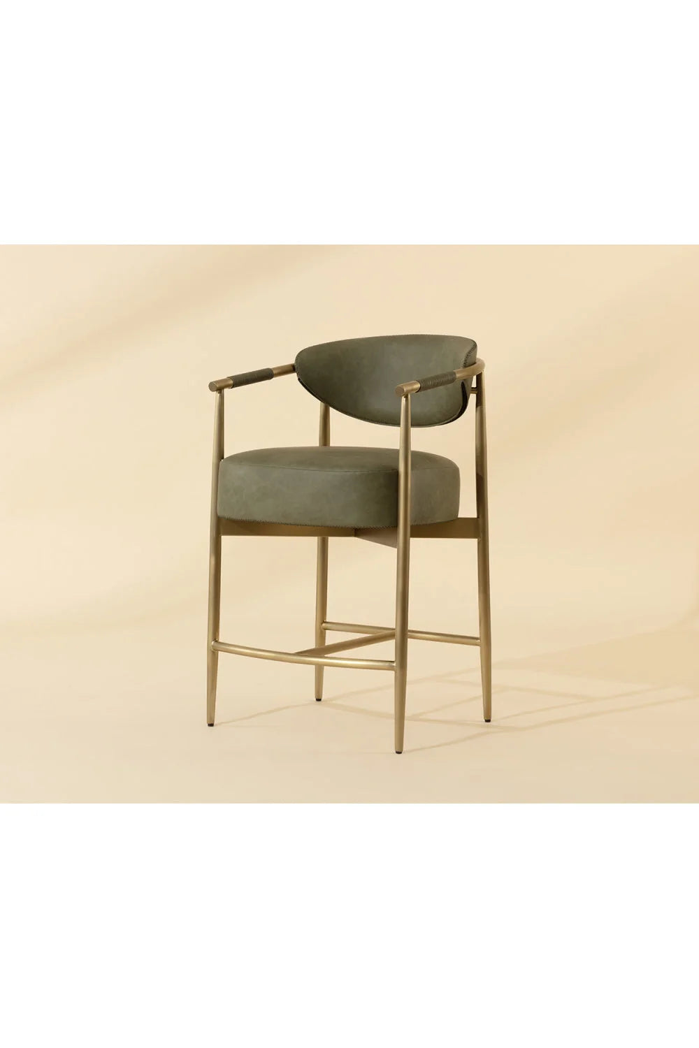 Luxury Upholstered Modern Counter Stool European Style for Villa