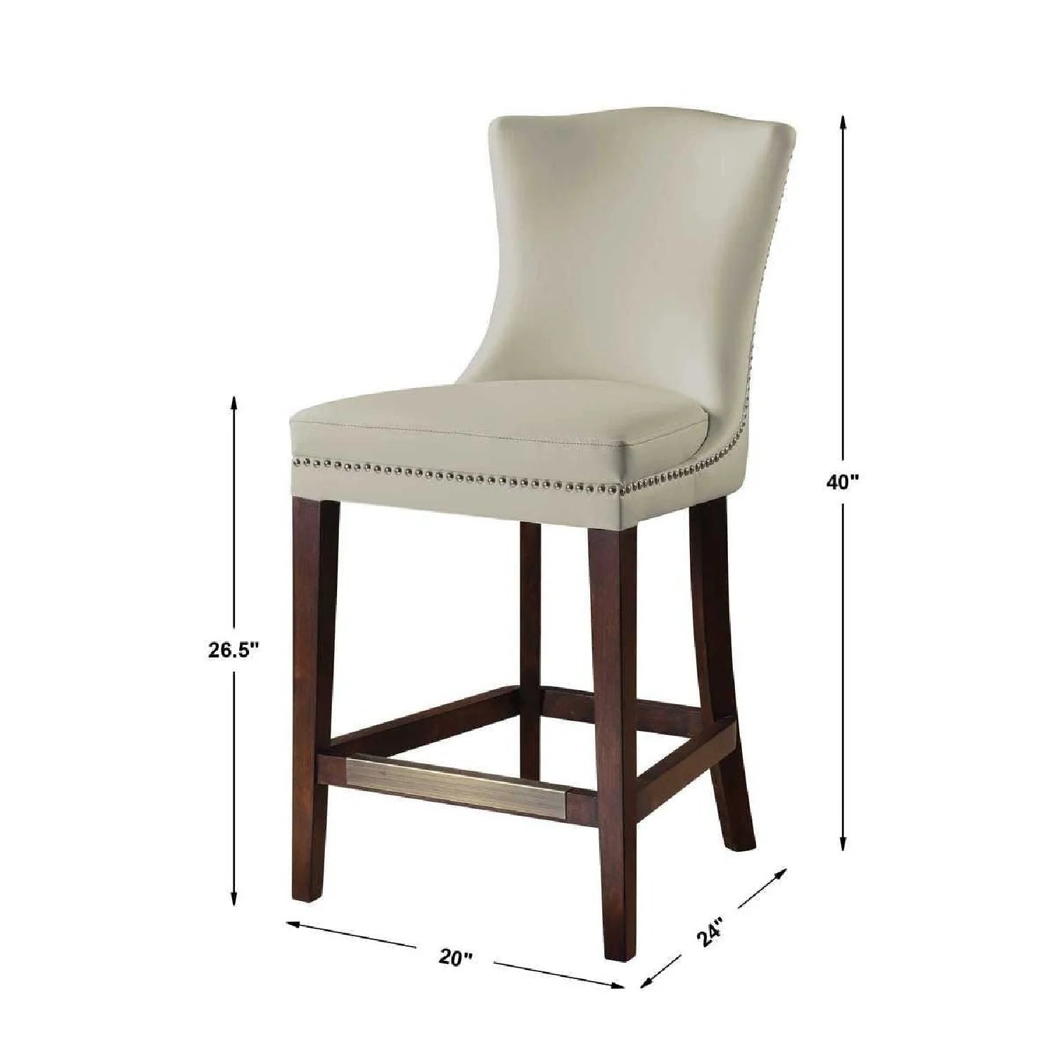 Luxury Upholstered Modern Counter Stool European Style for Villa