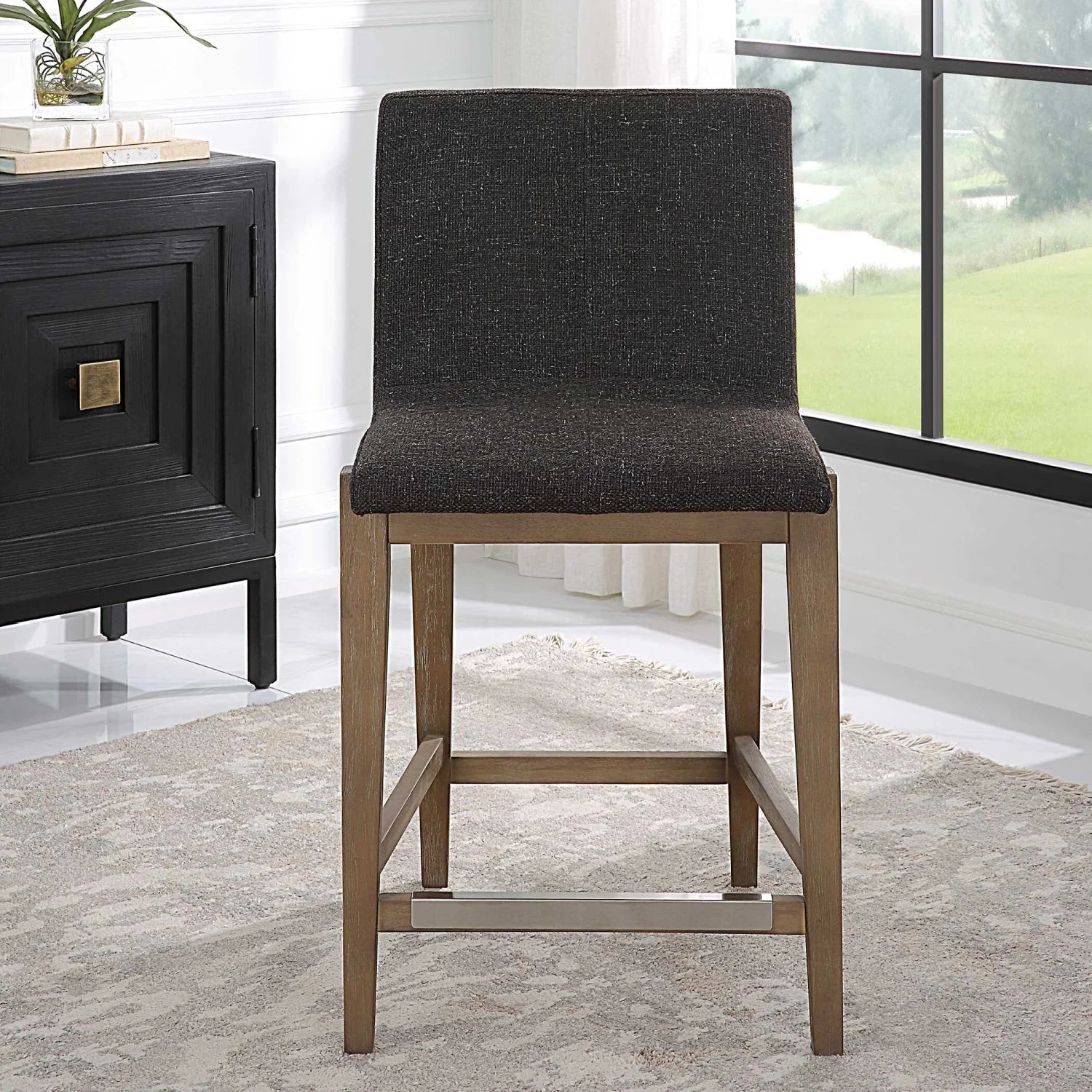 Luxury Upholstered Modern Counter Stool European Style for Villa