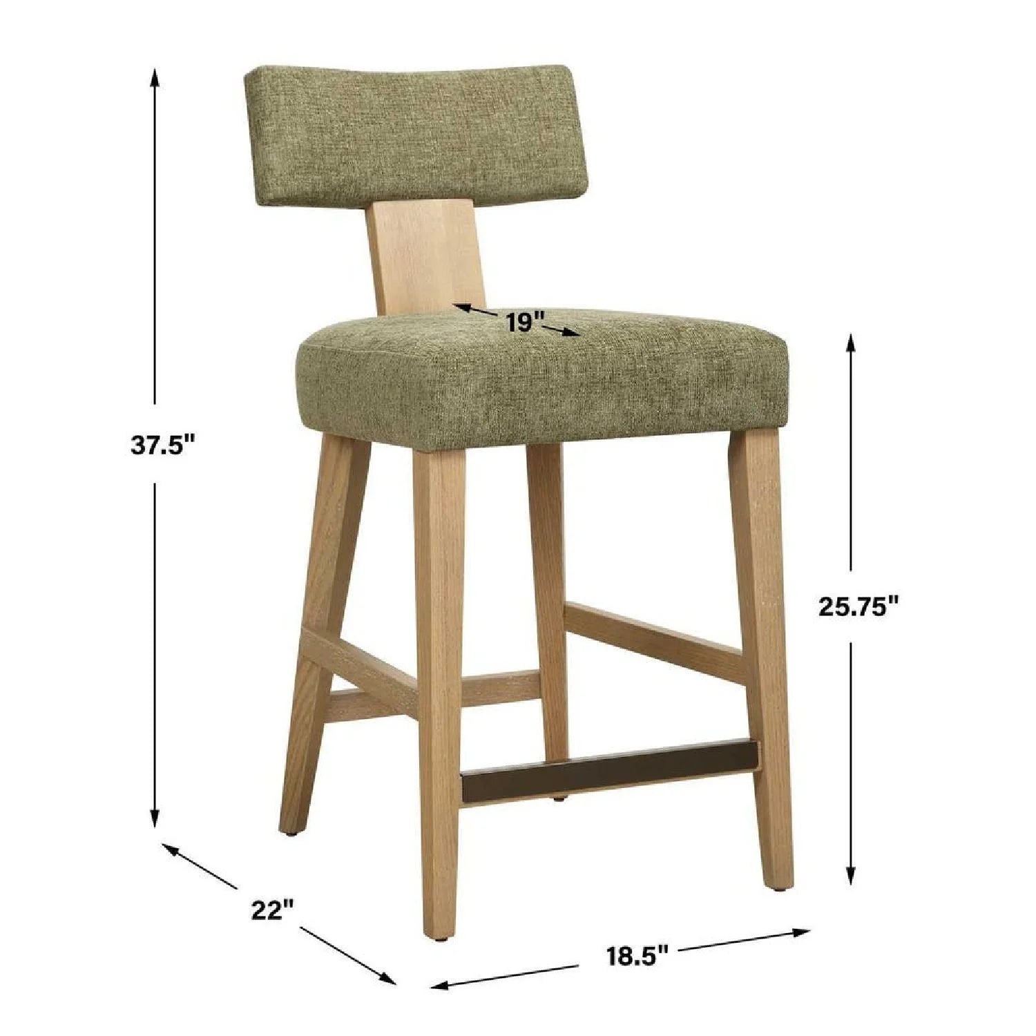 Luxury Upholstered Modern Counter Stool European Style for Villa