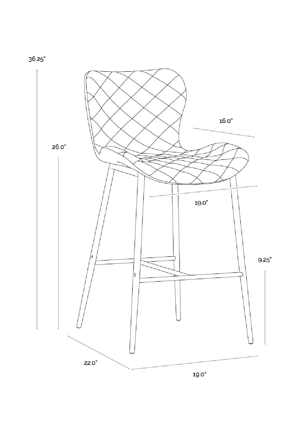 Luxury Upholstered Modern Counter Stool European Style for Villa