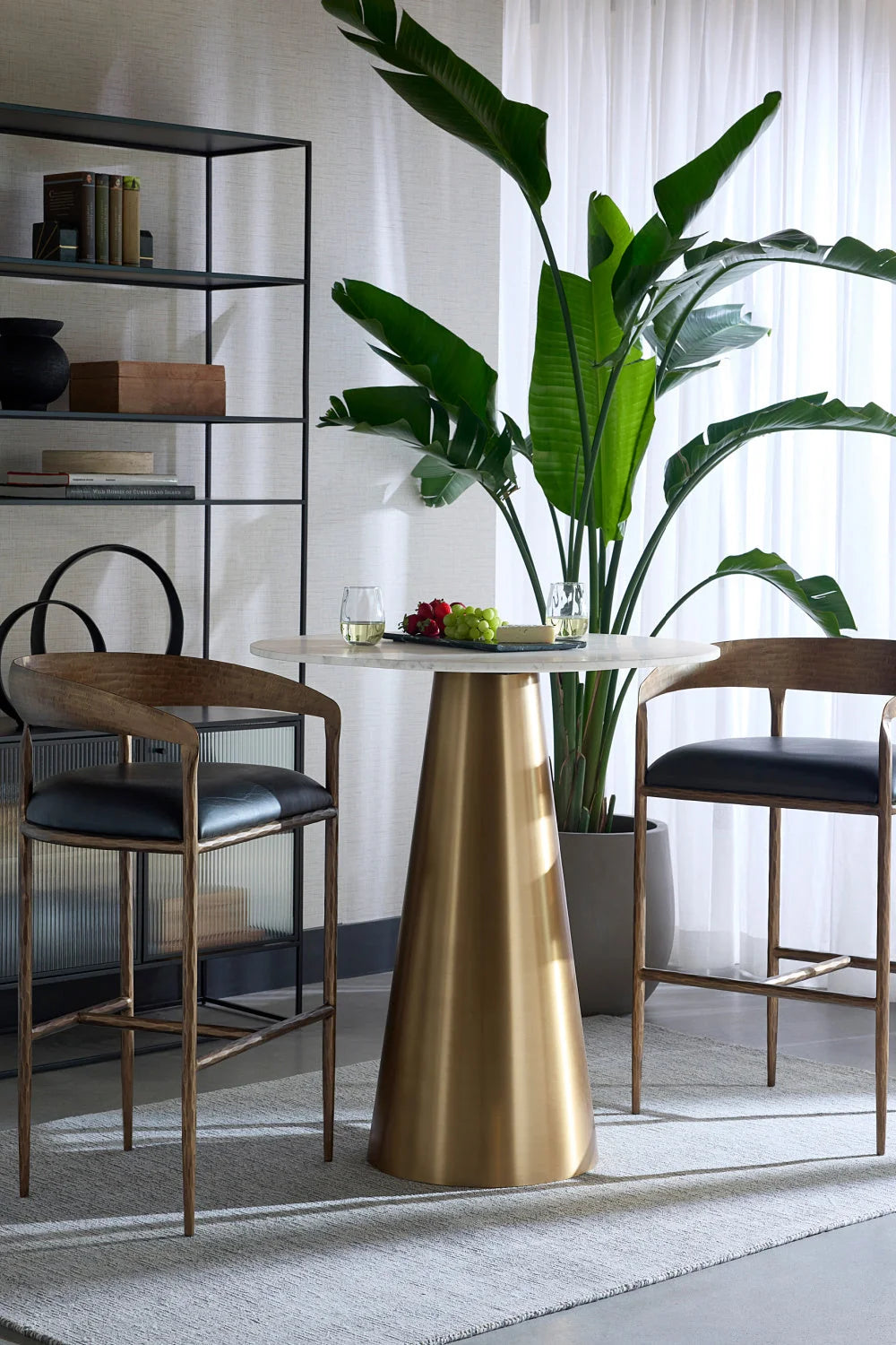 Luxury Upholstered Modern Counter Stool European Style for Villa