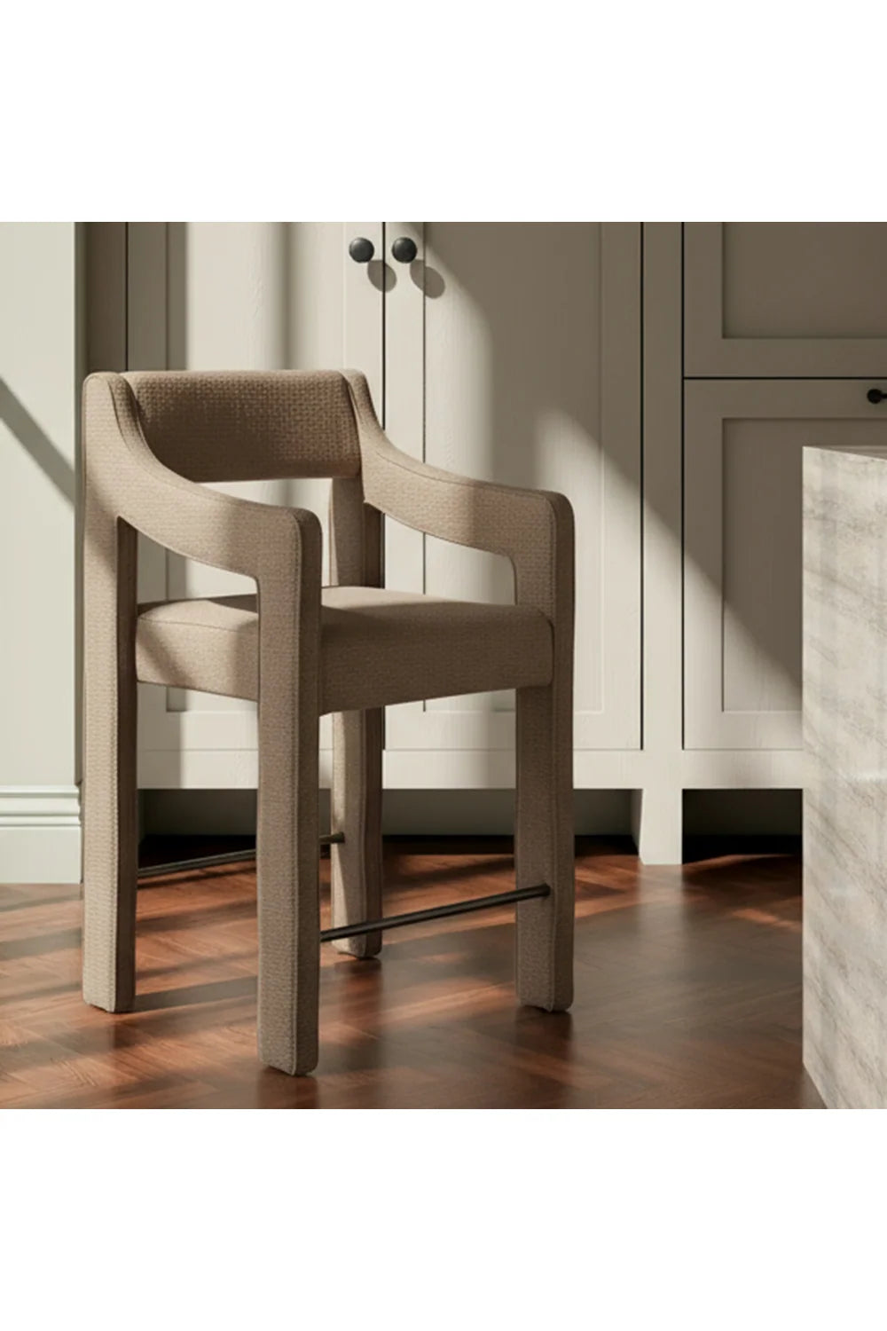 Luxury Upholstered Modern Counter Stool European Style for Villa