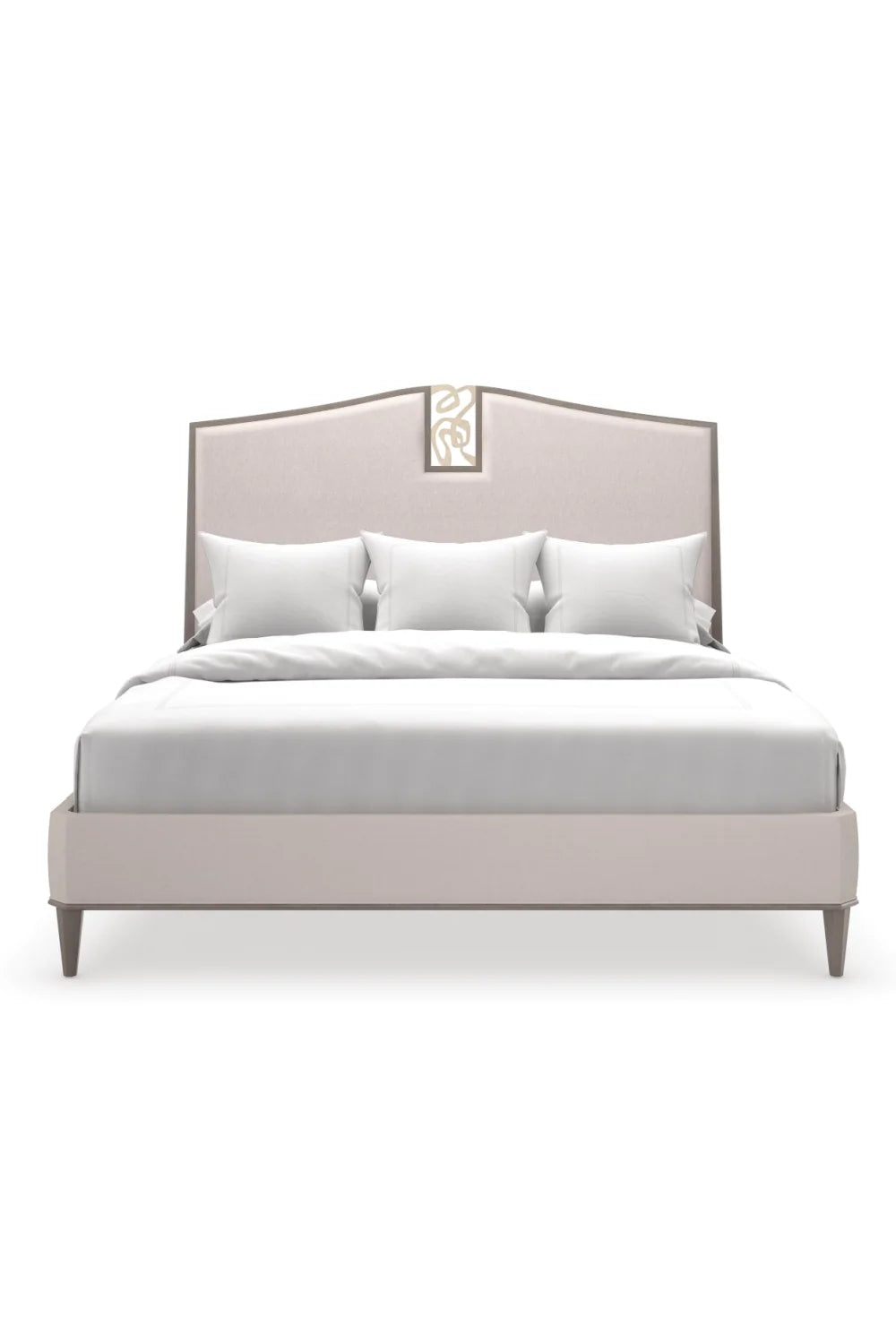 Luxury Upholstered Modern Cream Bed European Style for Villa