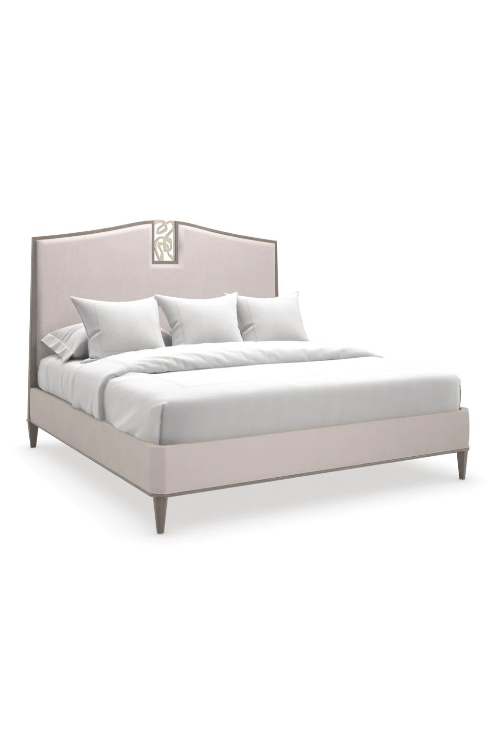 Luxury Upholstered Modern Cream Bed European Style for Villa
