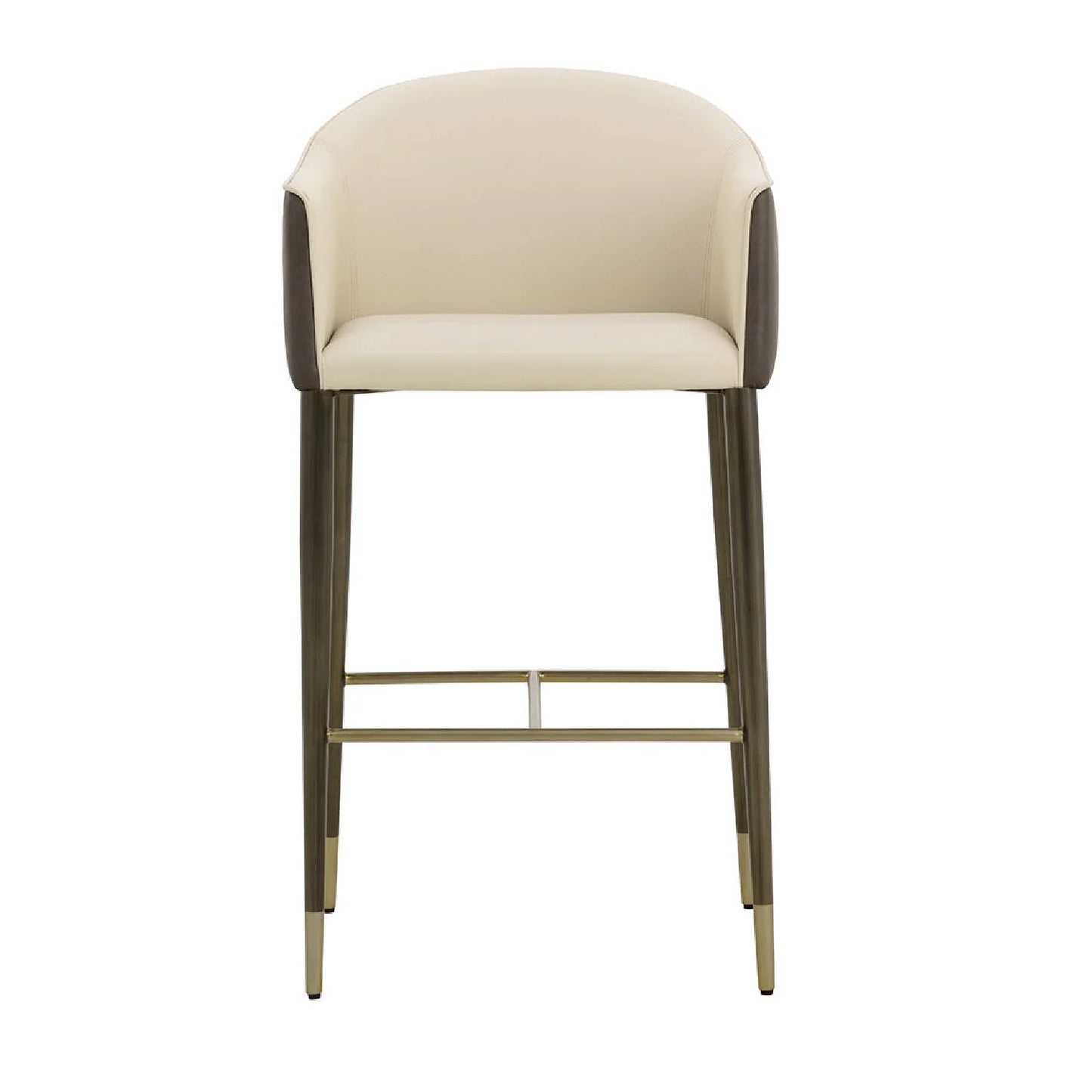 Luxury Upholstered Modern Cream Counter Stool European Style for Villa