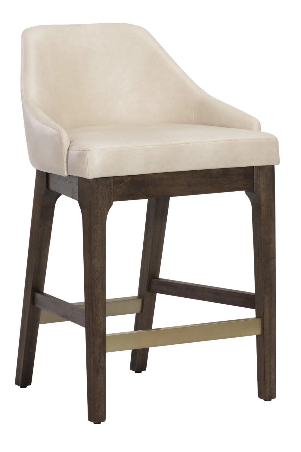 Luxury Upholstered Modern Cream Counter Stool European Style for Villa