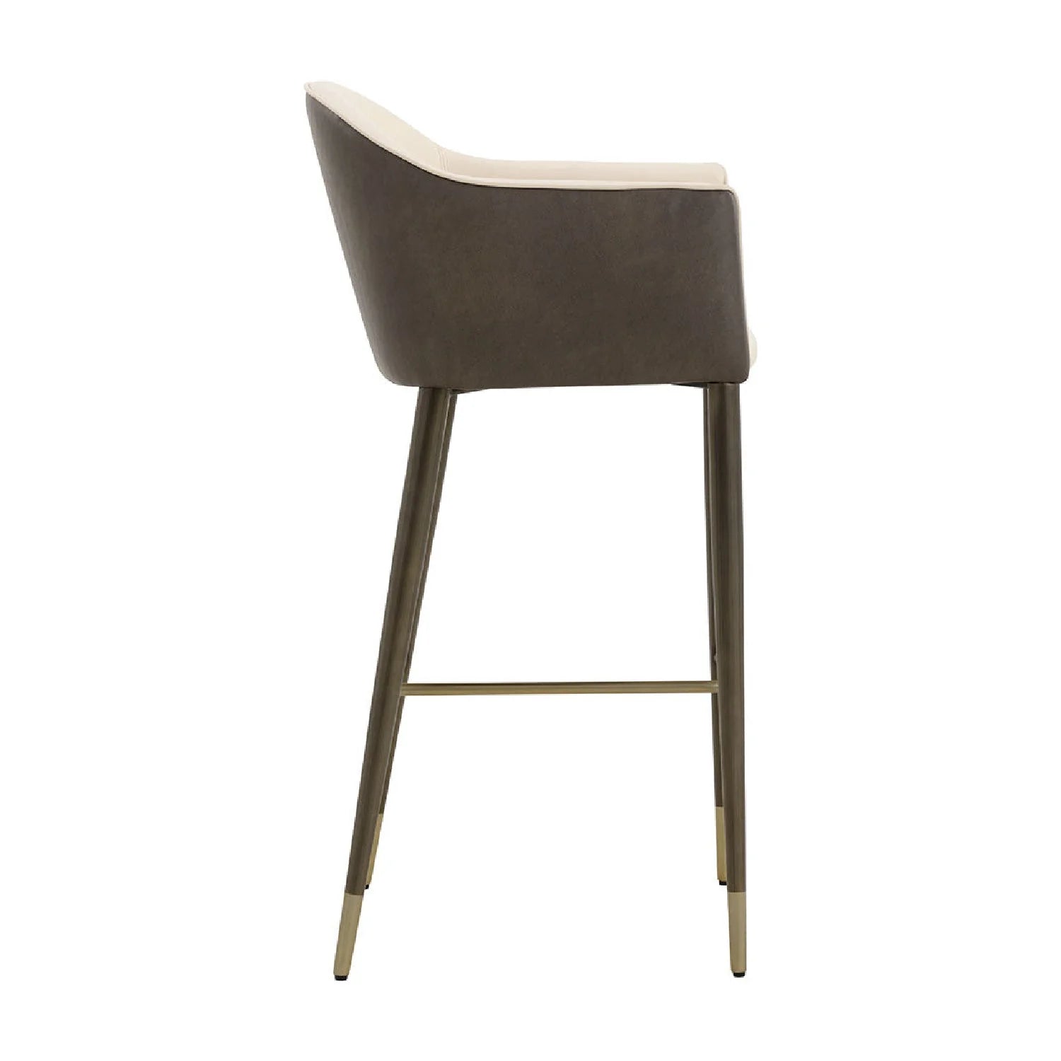Luxury Upholstered Modern Cream Counter Stool European Style for Villa
