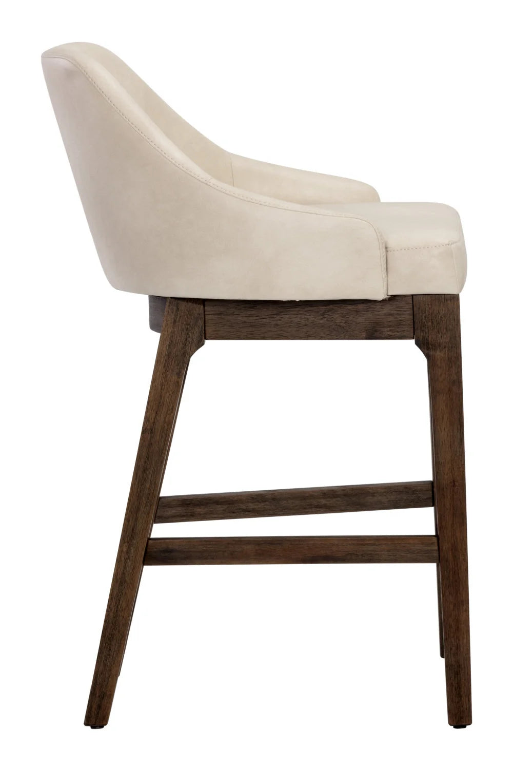 Luxury Upholstered Modern Cream Counter Stool European Style for Villa