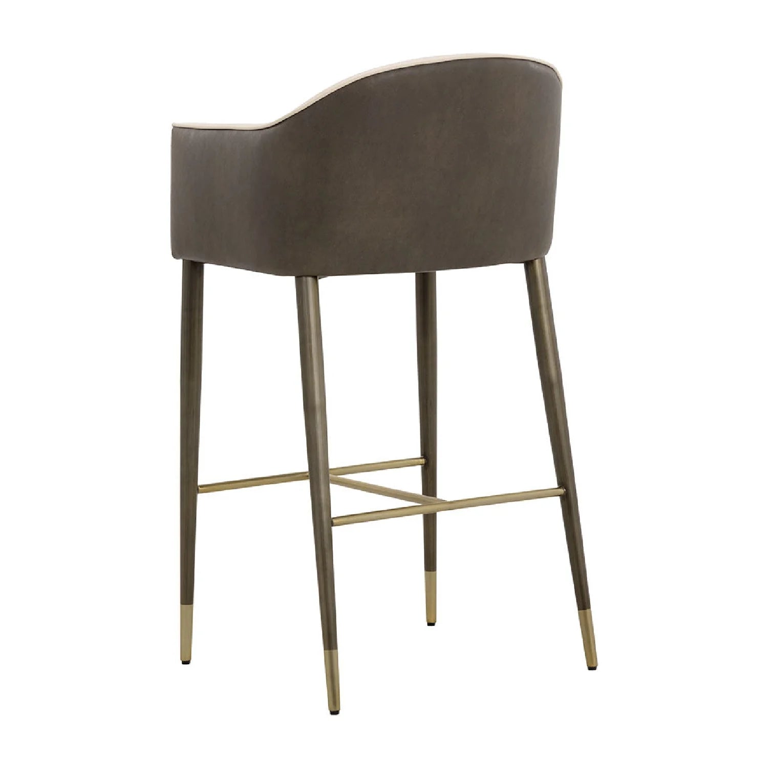 Luxury Upholstered Modern Cream Counter Stool European Style for Villa