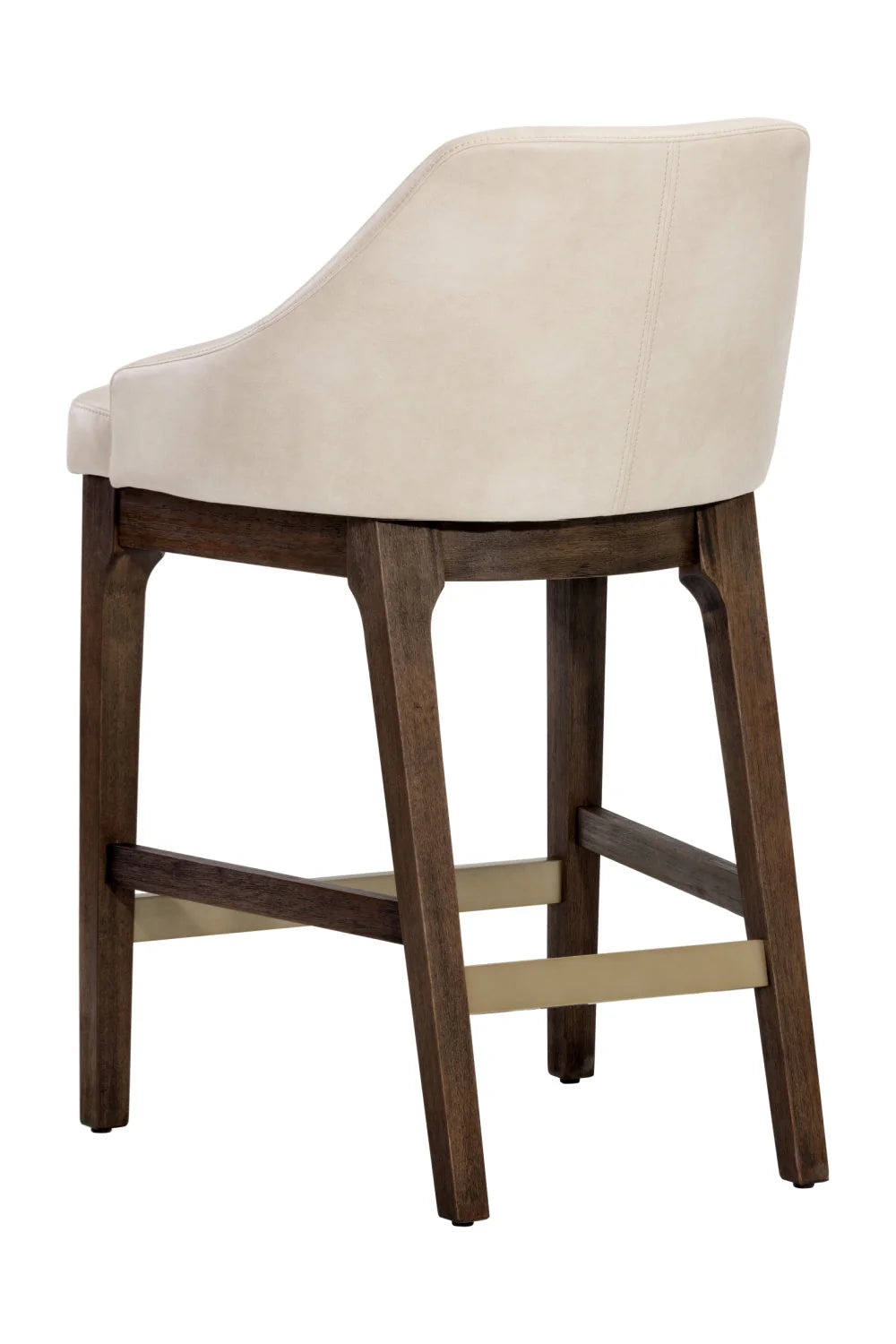 Luxury Upholstered Modern Cream Counter Stool European Style for Villa